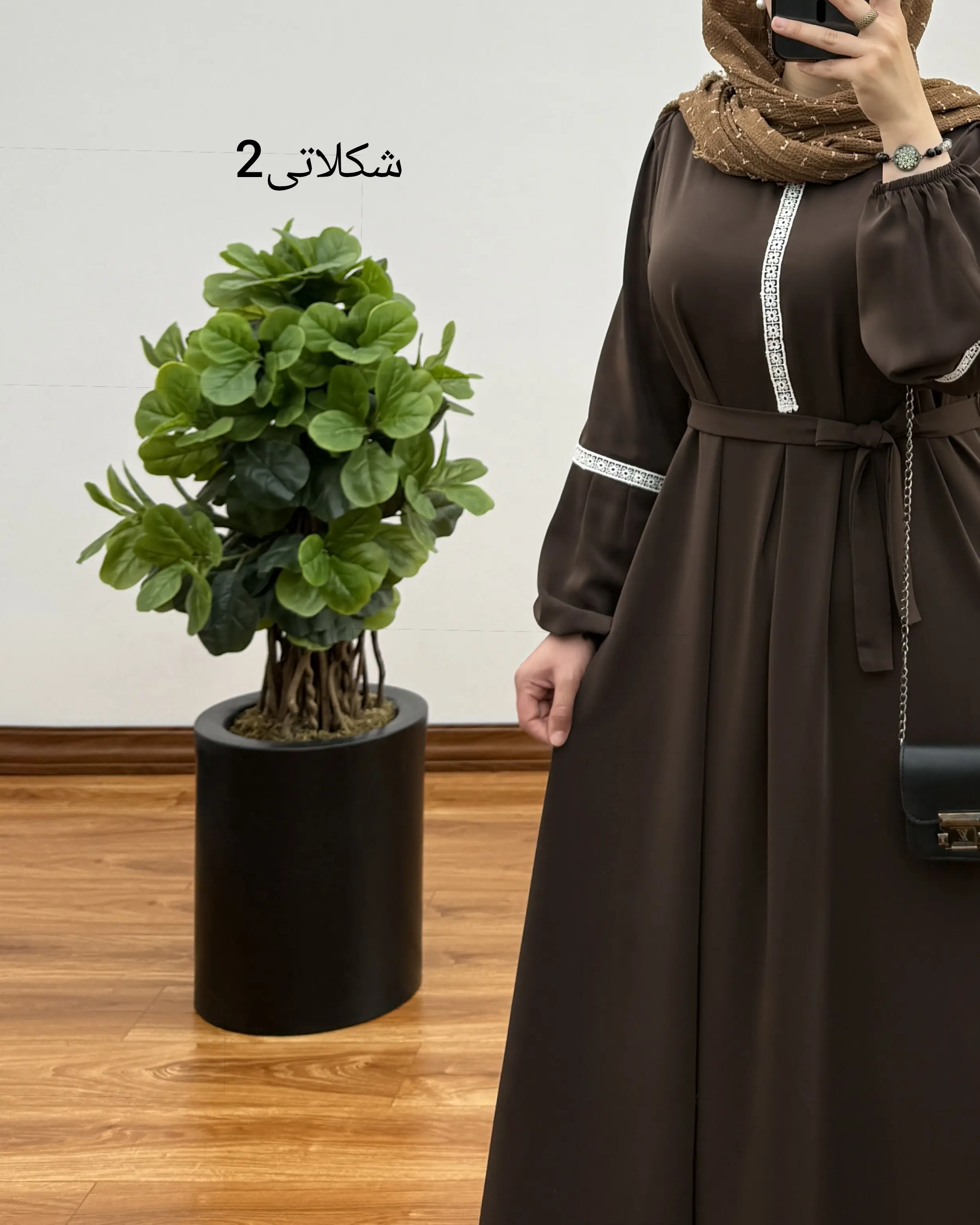 مانتو عبایی الیزه کلوش مدل گلنوش