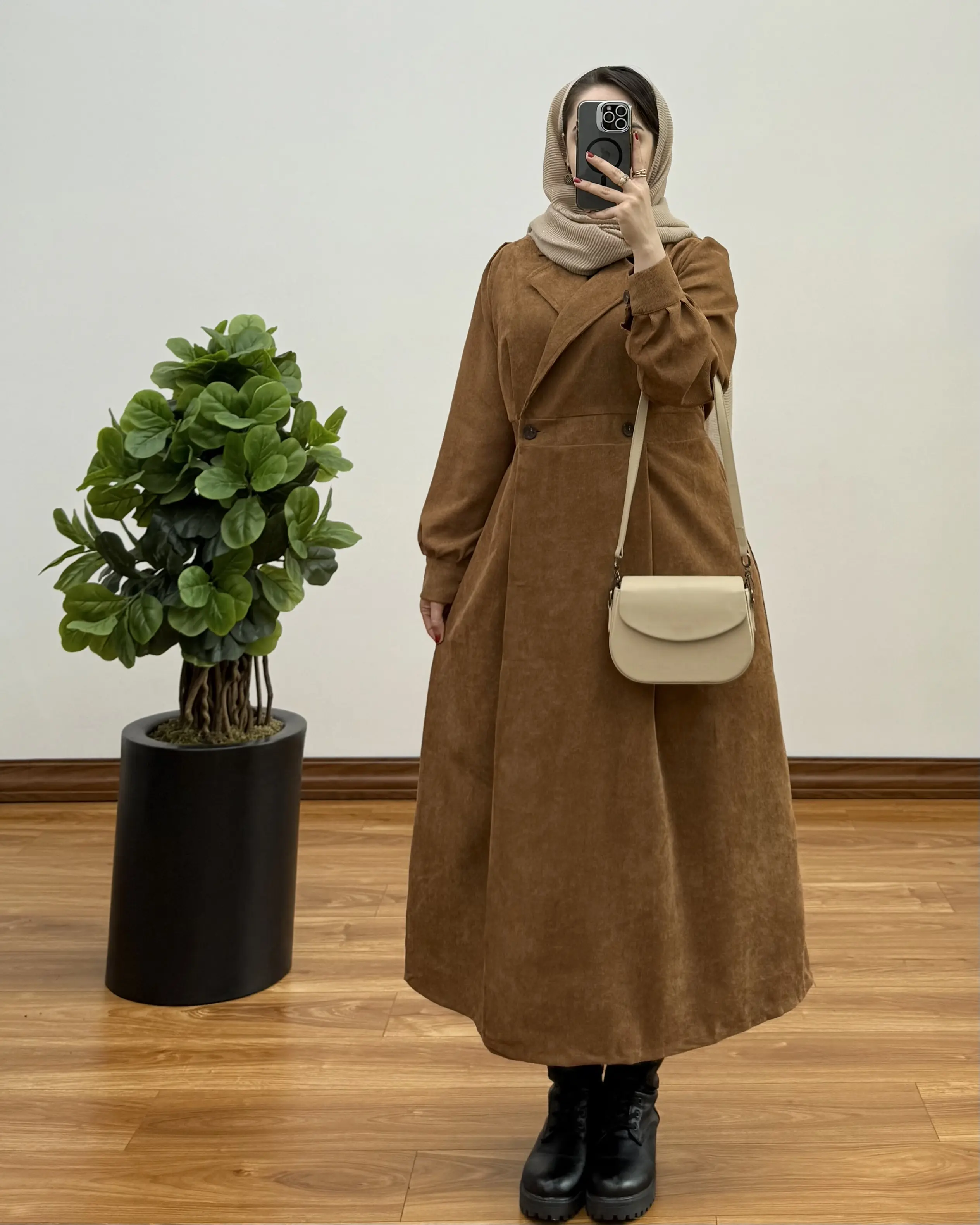 مانتو کبریتی بلند غزال