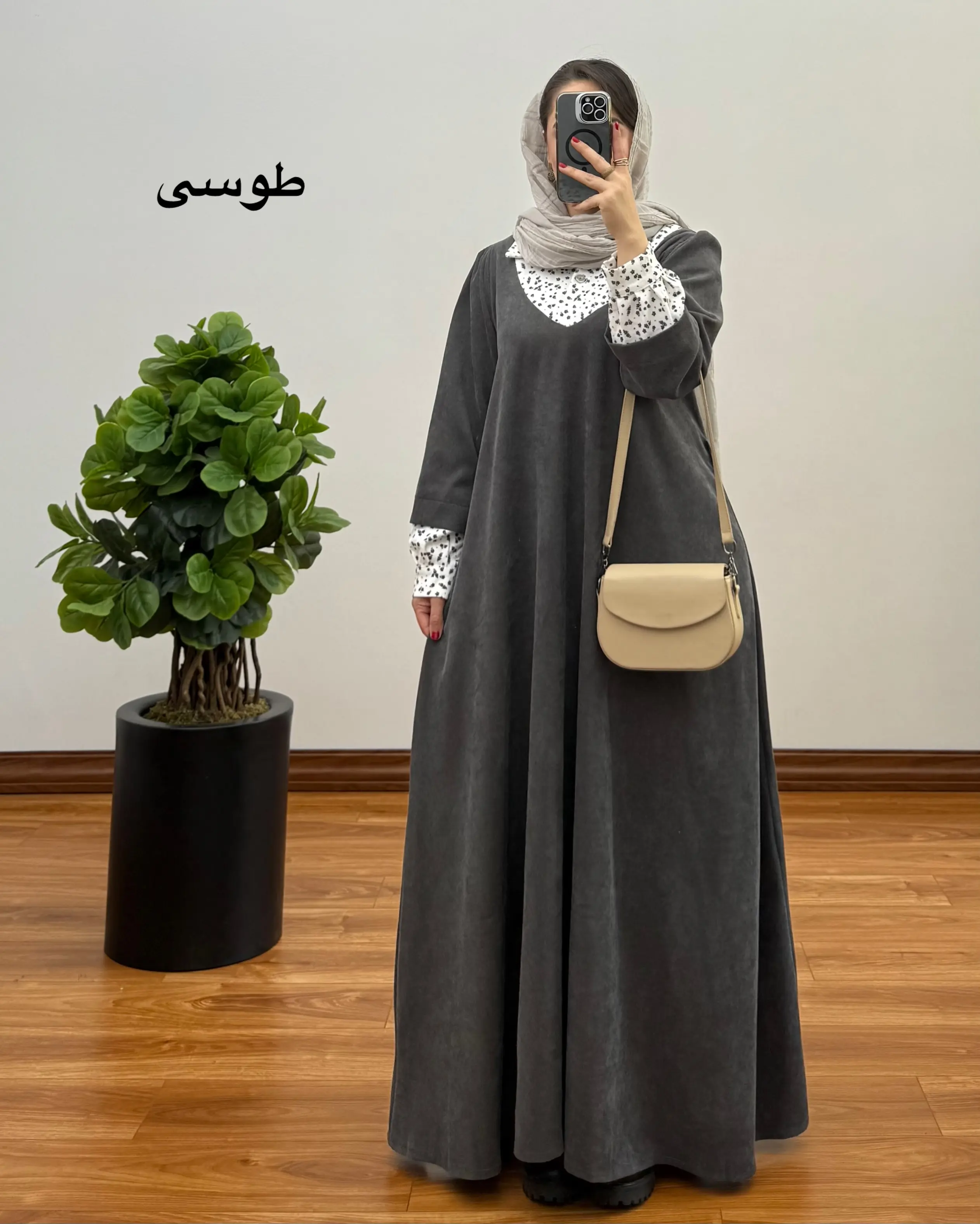 پیراهن مانتویی سوپر کلوش مهرانه