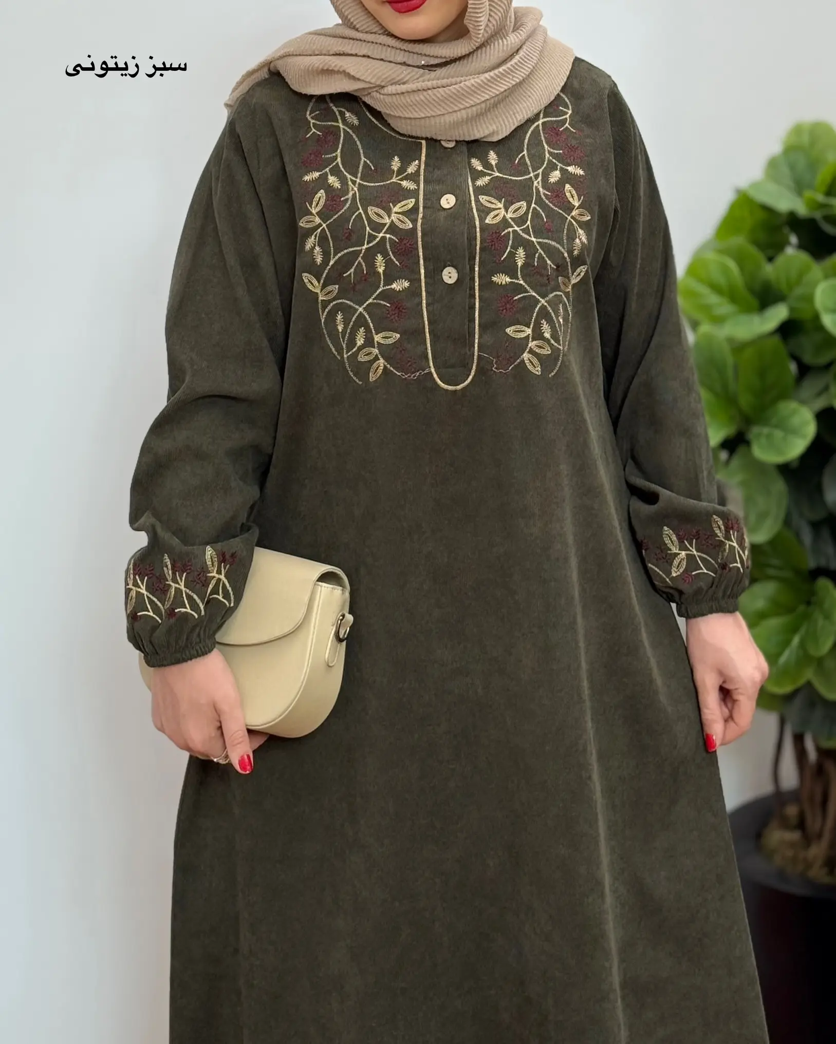 مانتو شهربانو کبریتی طرح برگ ۳