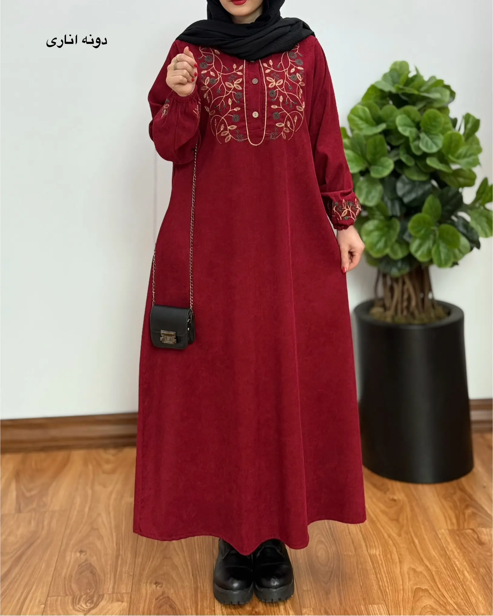 مانتو شهربانو کبریتی طرح برگ ۳