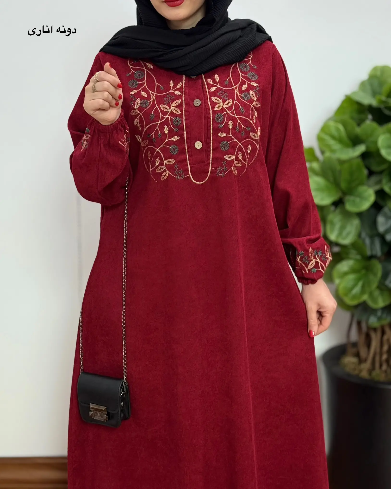 مانتو شهربانو کبریتی طرح برگ ۳