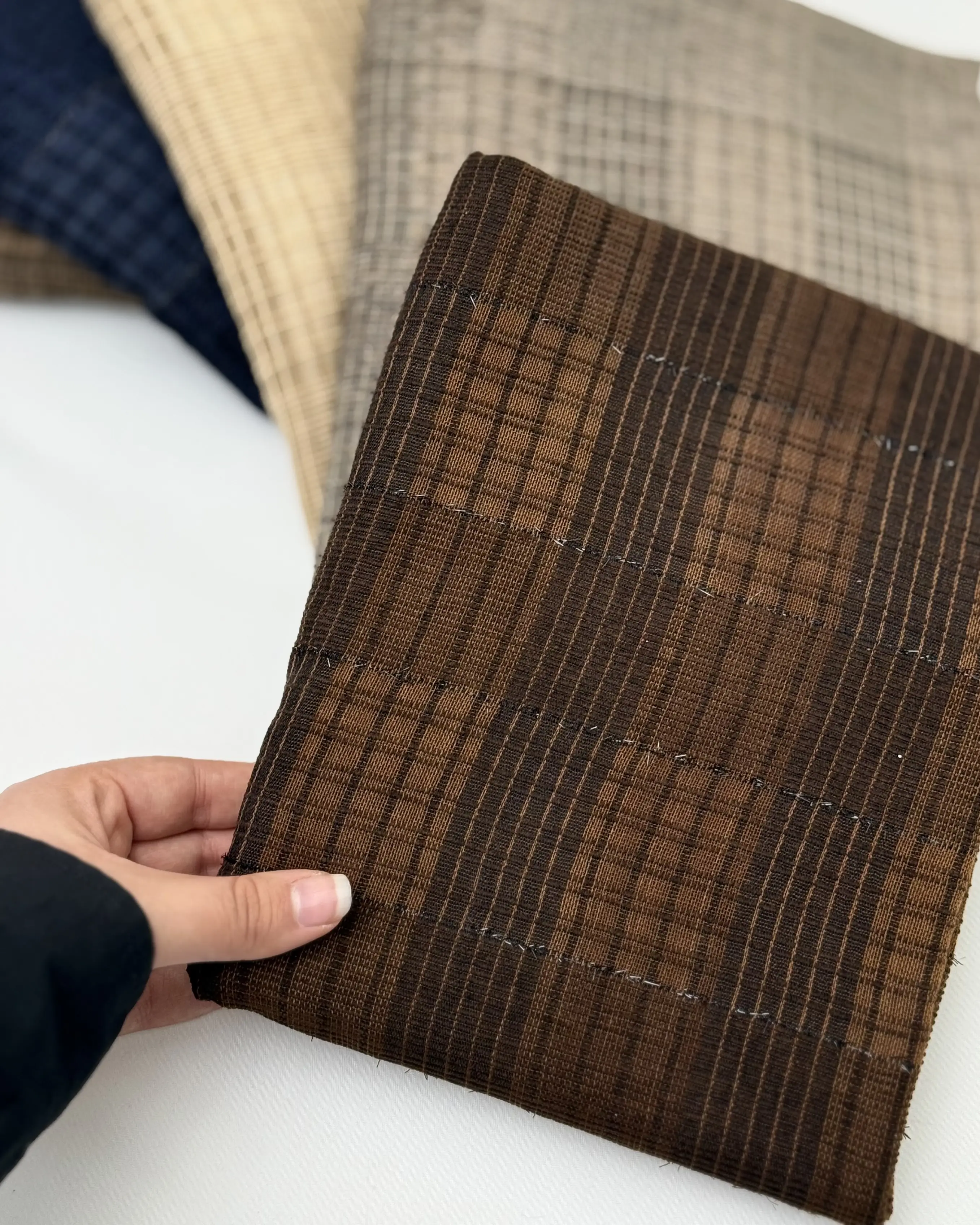 شال چهارخونه لمه