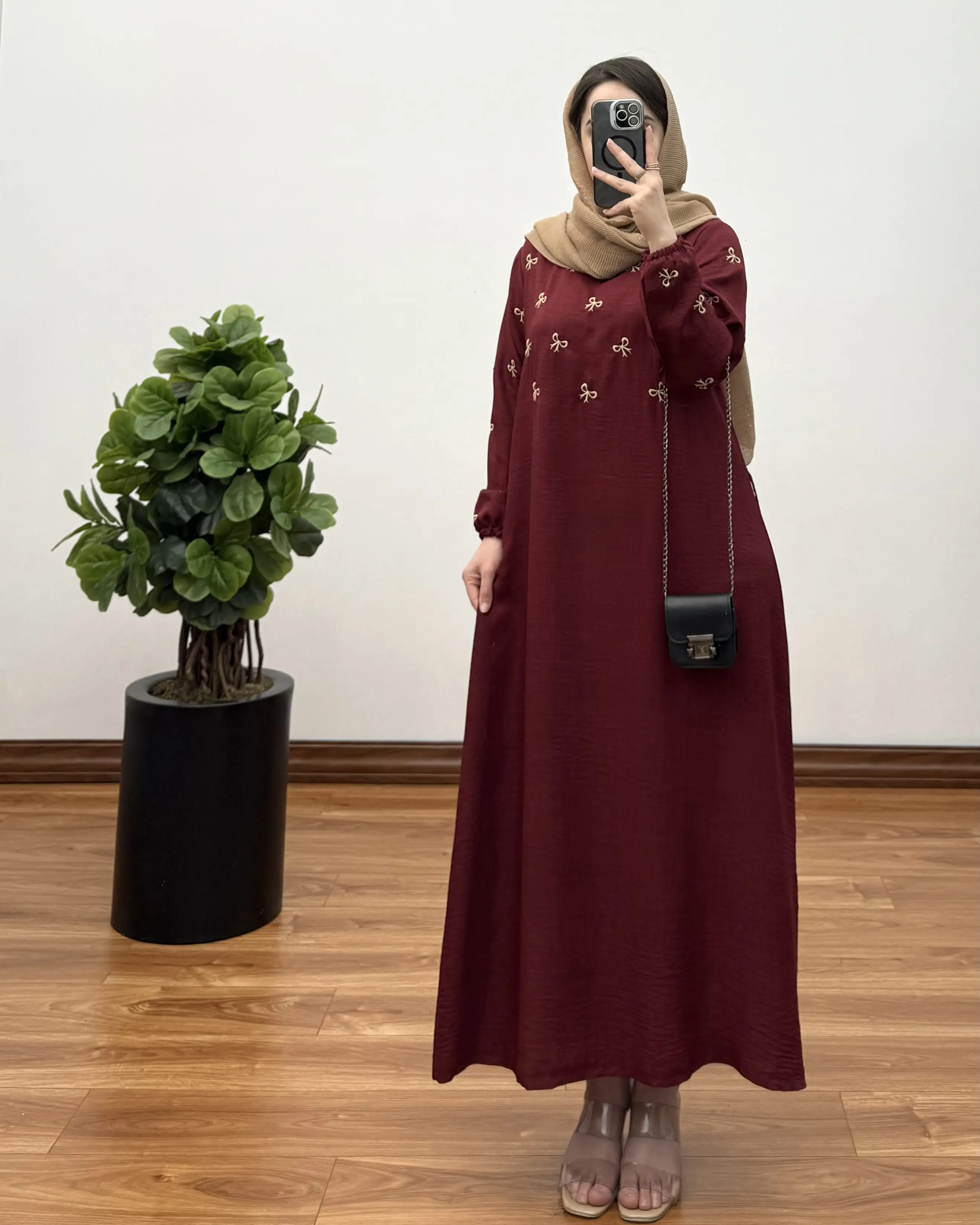 پیراهن مانتویی پاپیون بهاره