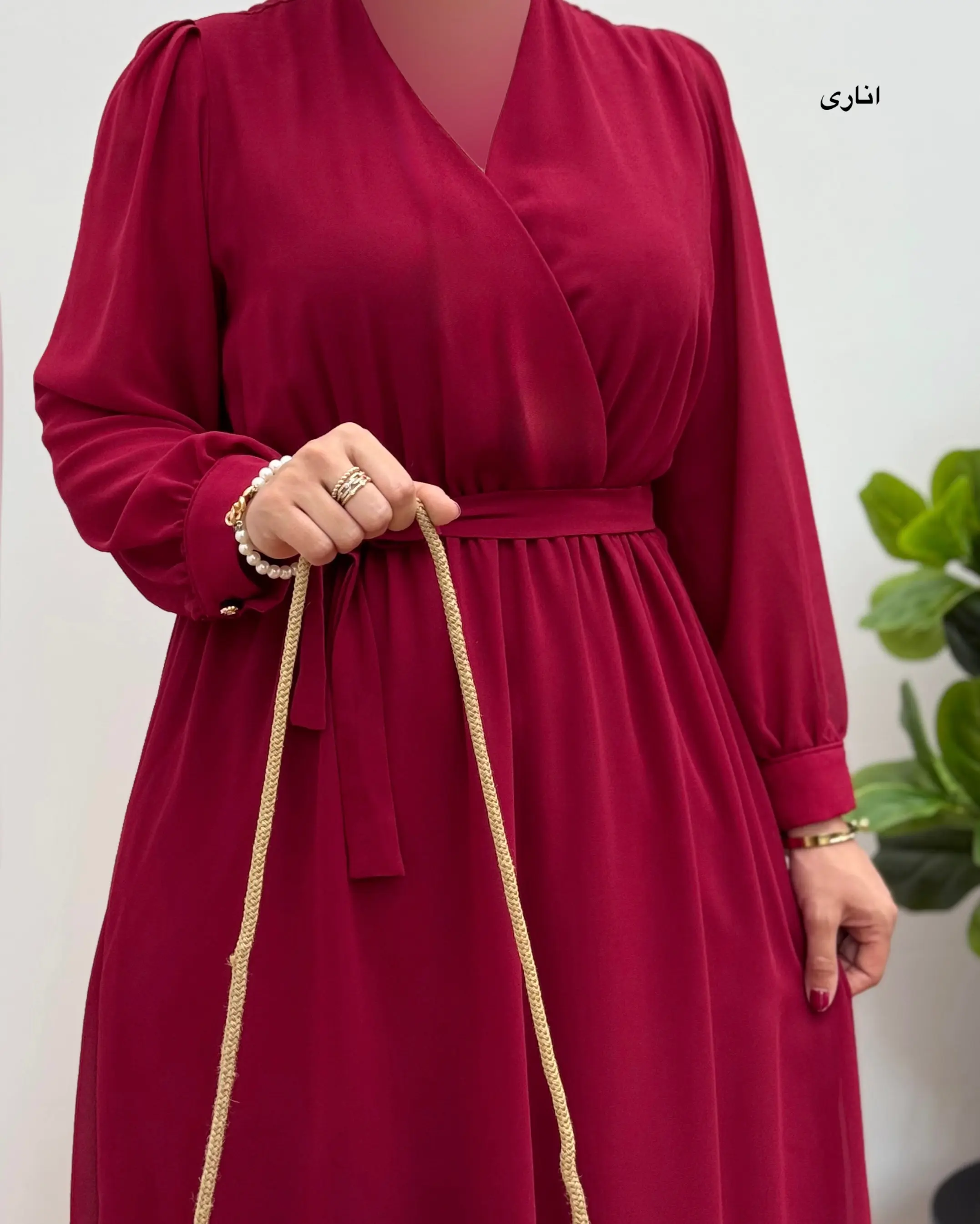 پیراهن حریر چپ و راستی ساده ۱