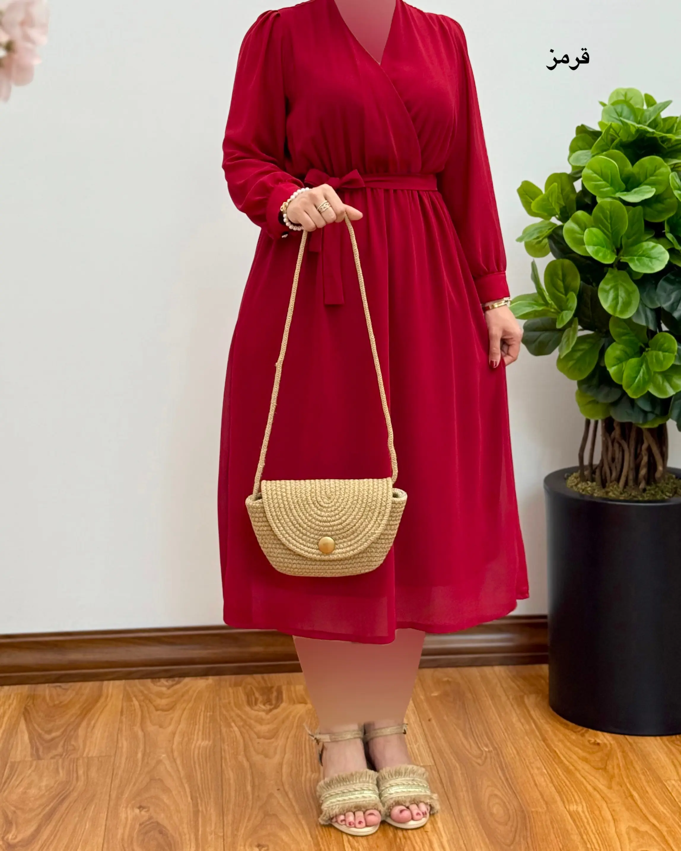 پیراهن حریر چپ و راستی ساده ۱