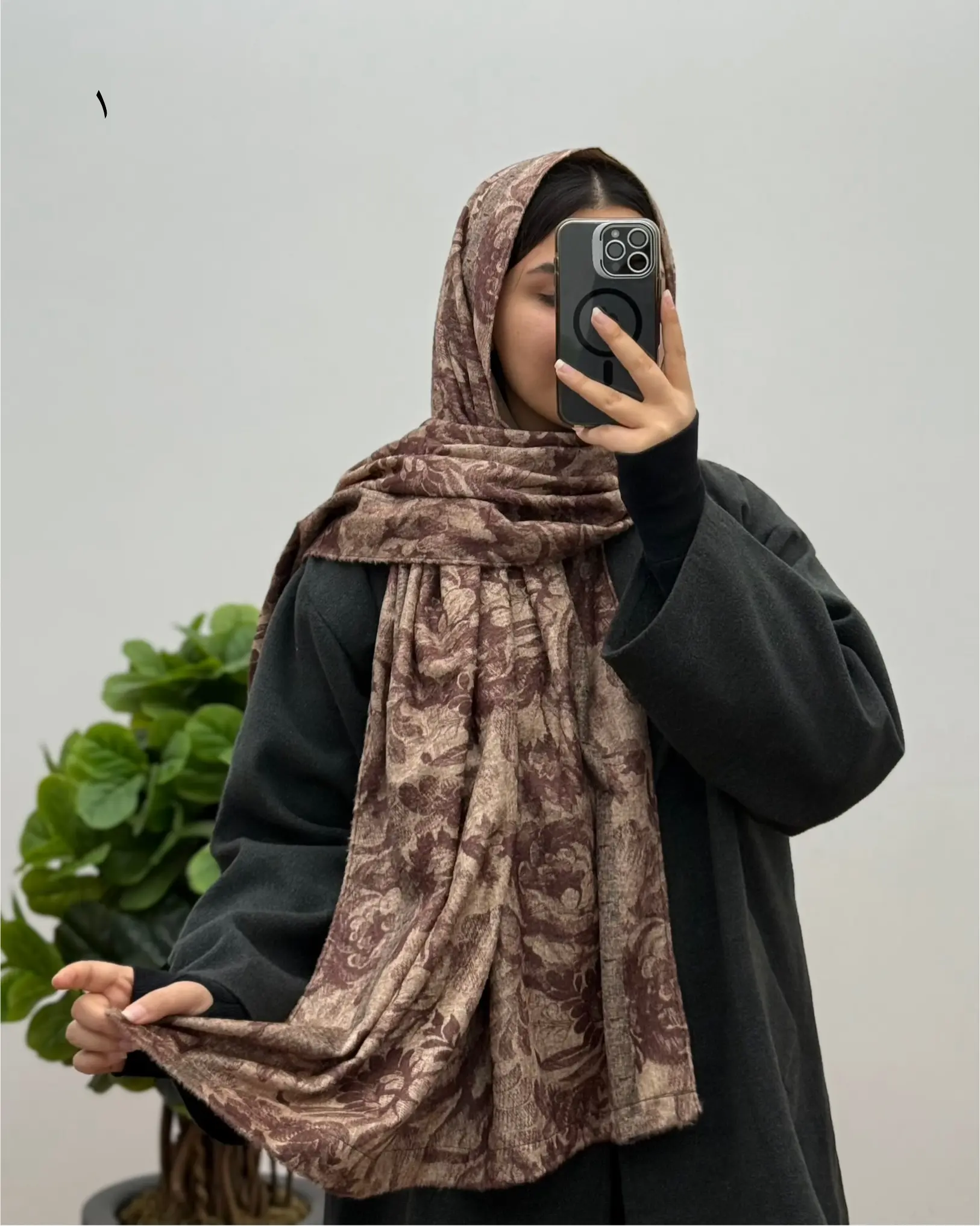 شال مخمل طرح گل