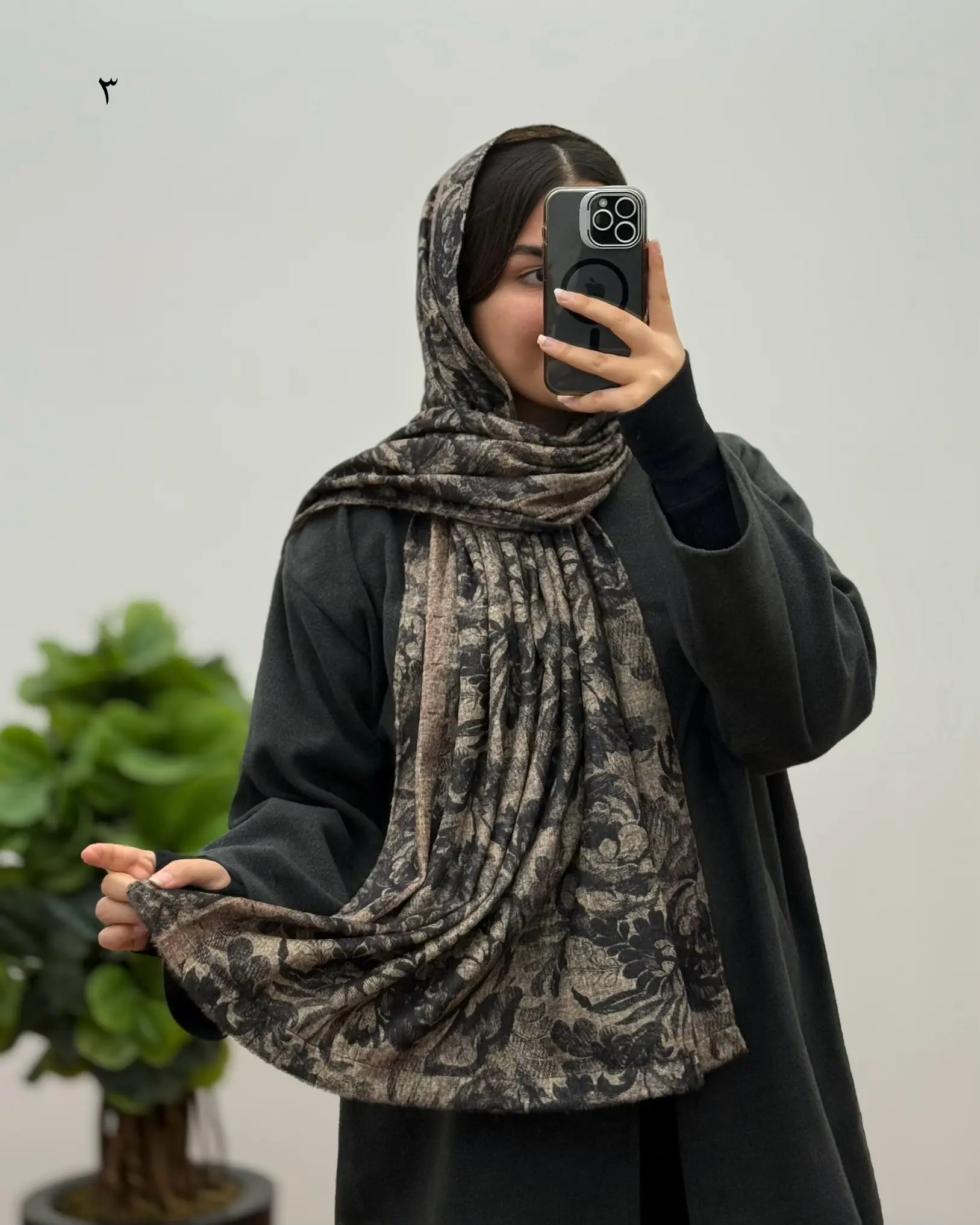 شال مخمل طرح گل