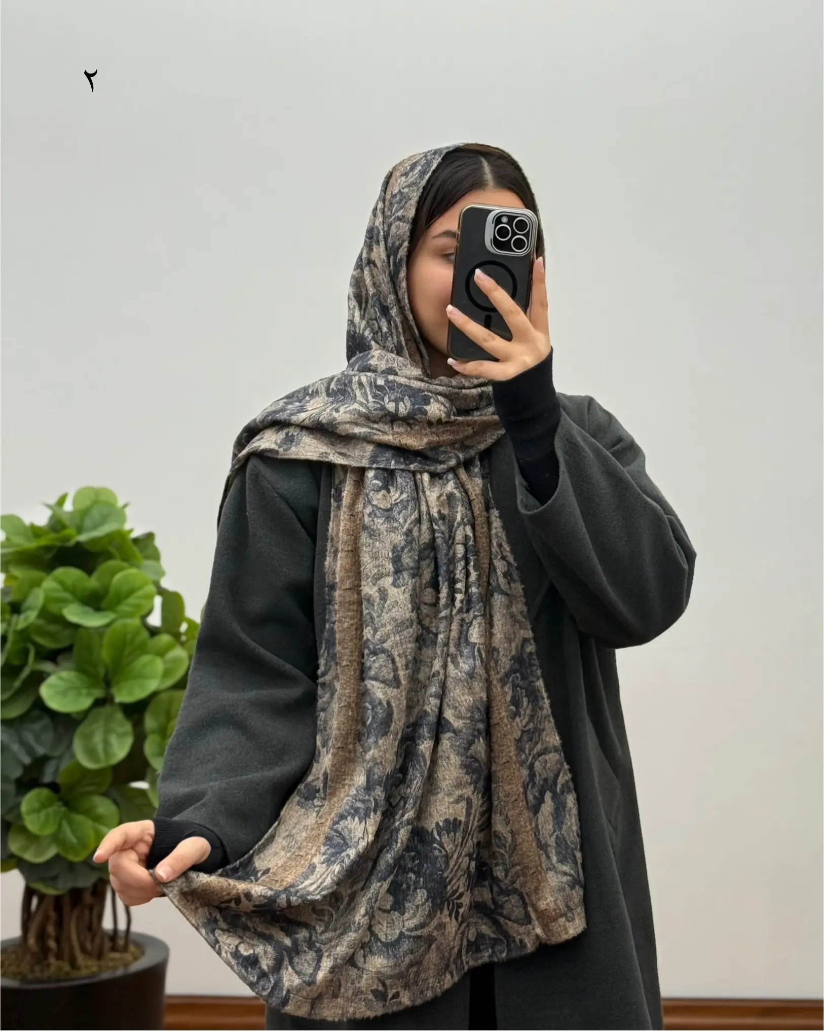 شال مخمل طرح گل