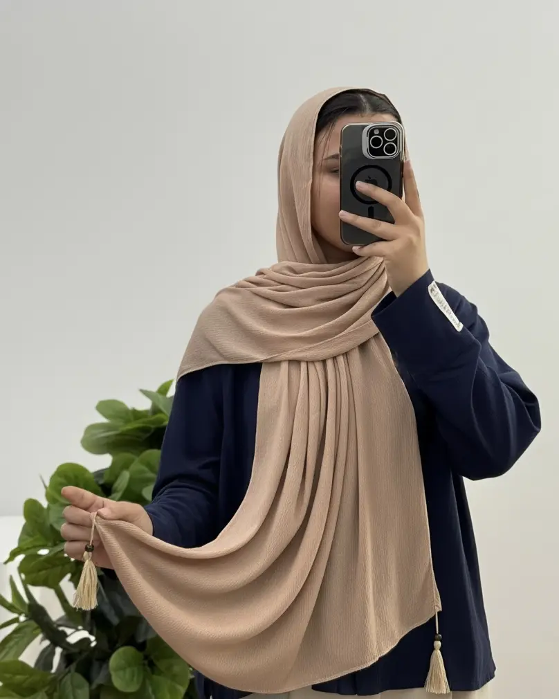 شال برشکا ریز منگوله دار