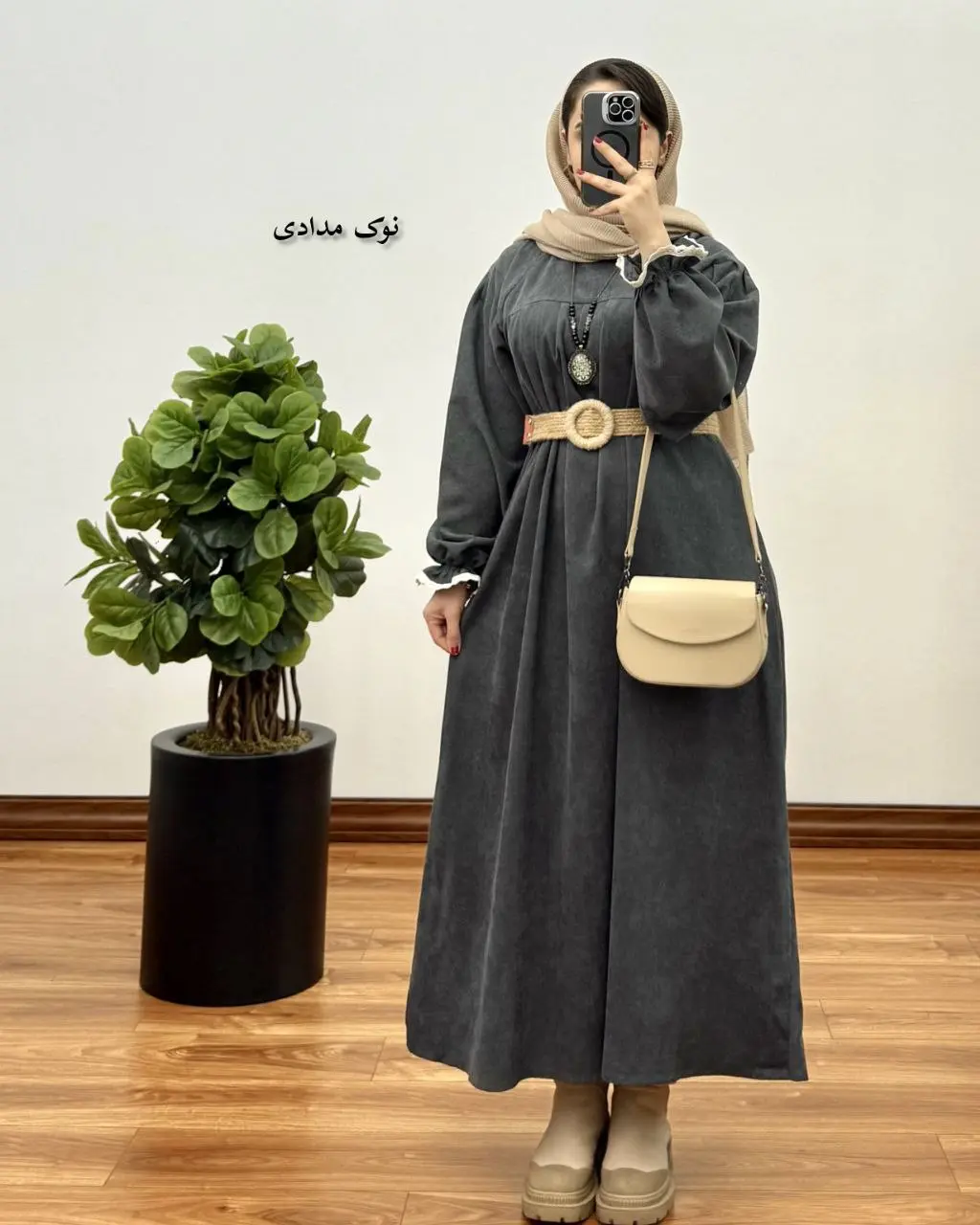 مانتو آیناز (با پارچه کبریتی) ۴