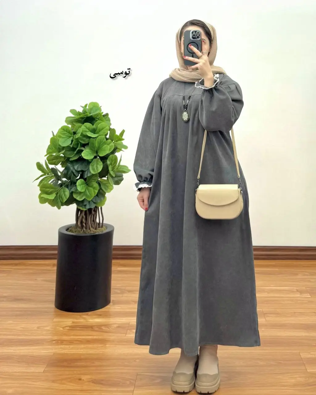 مانتو آیناز (با پارچه کبریتی) ۴