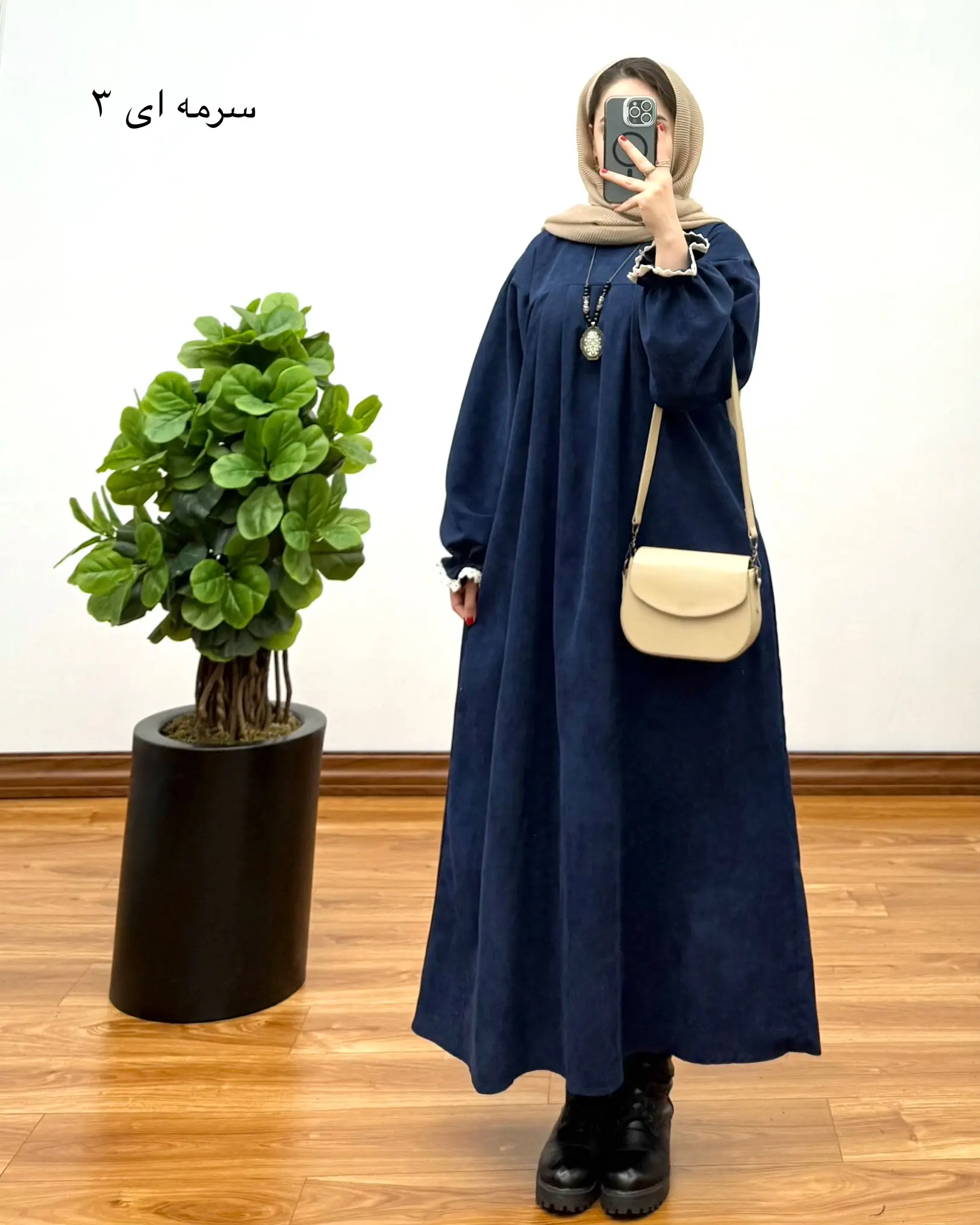 مانتو آیناز ( با پارچه کبریتی ) ۳