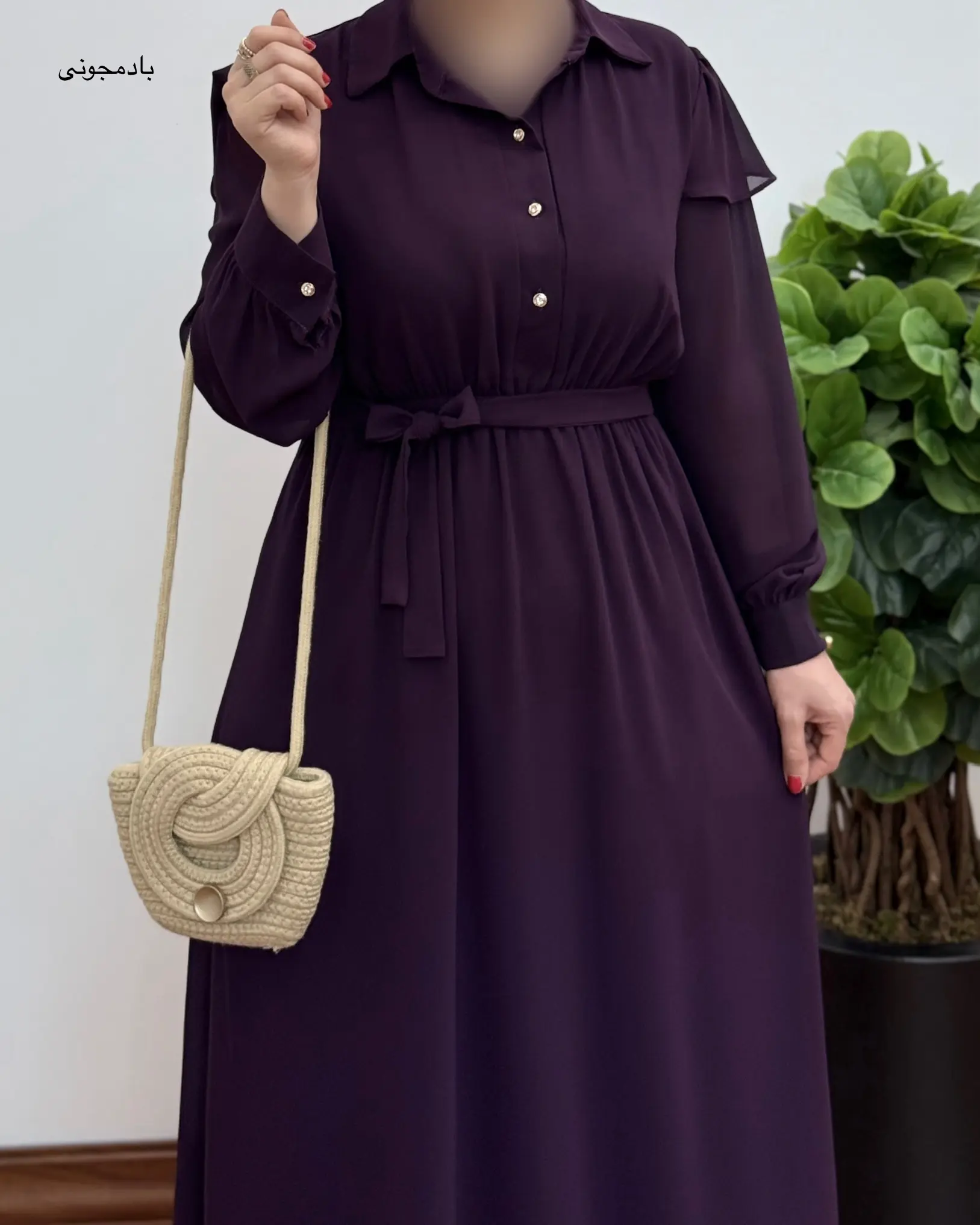 پیراهن حریر آستین چتری