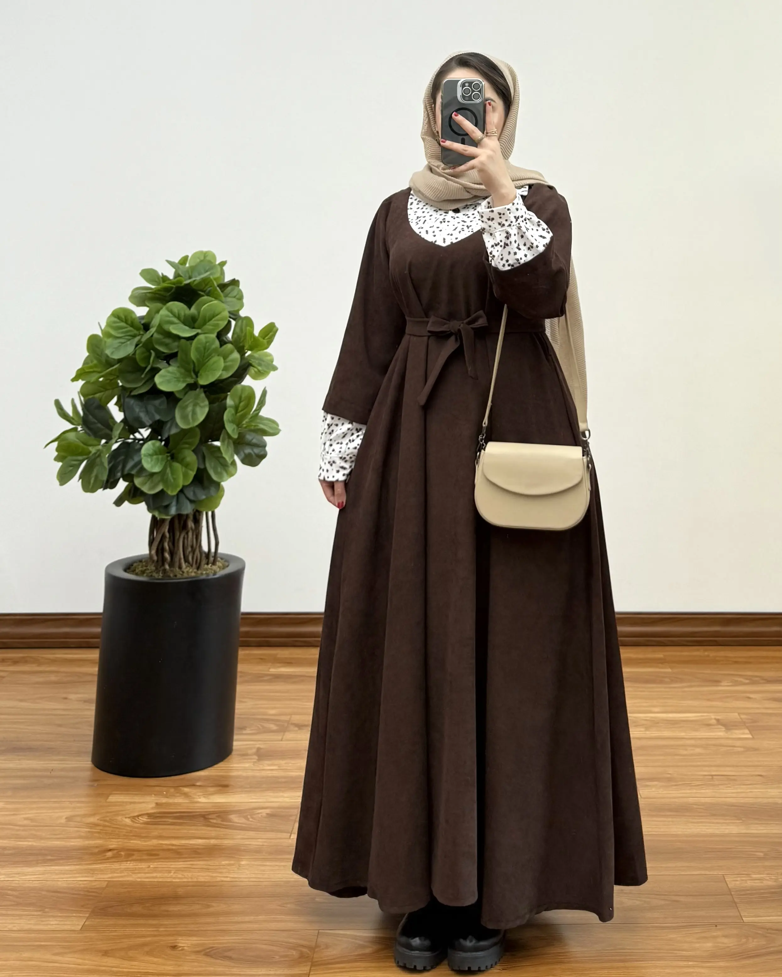 پیراهن مانتویی سوپر کلوش مهرانه ۱