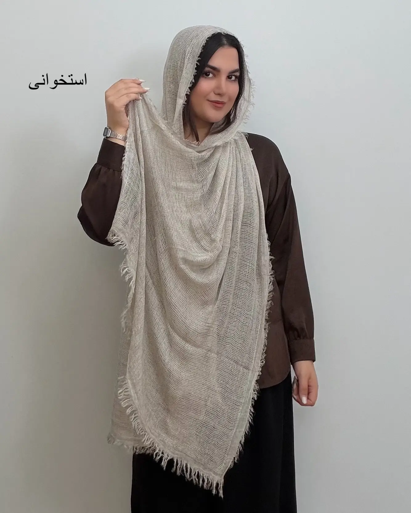 شال تمام نخ وارداتی مدل مهوش