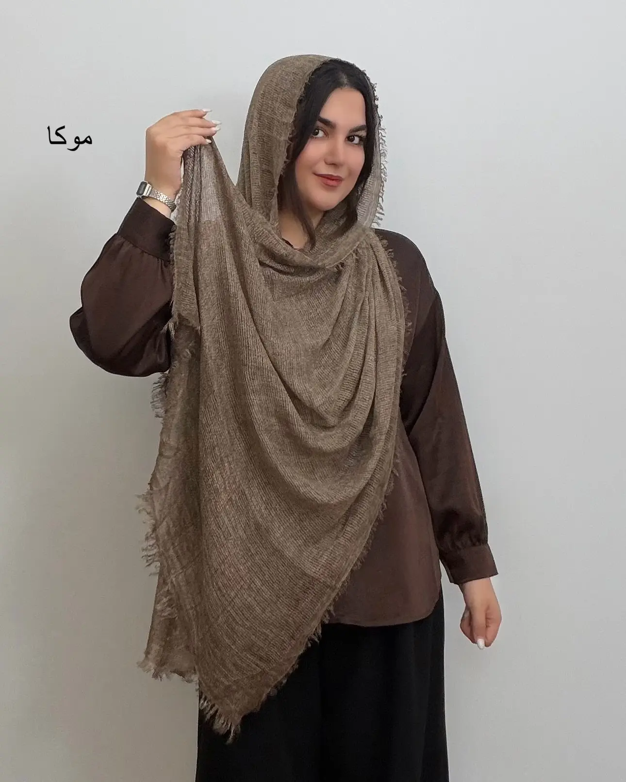 شال تمام نخ وارداتی مدل مهوش