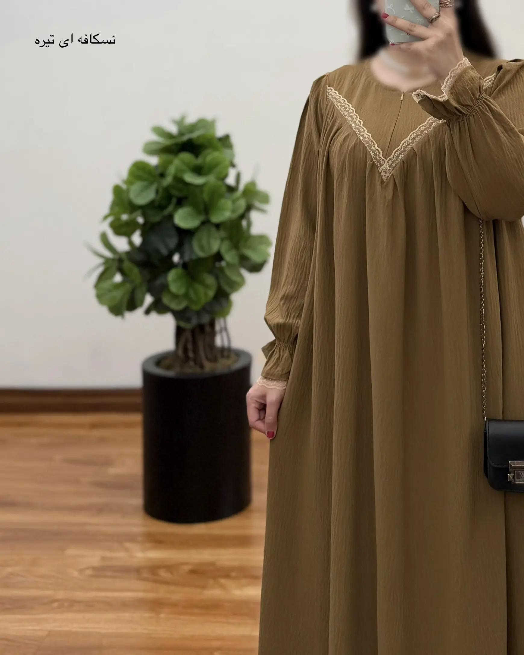 مانتو عبایی ابروبادی خنک مدل گلرخ