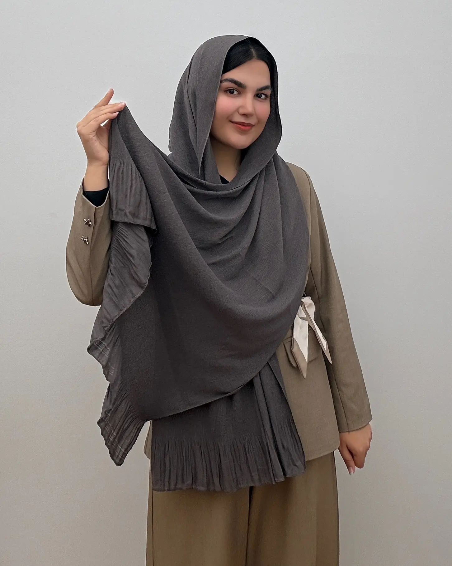 شال زنانه برشکا مدل چین دار