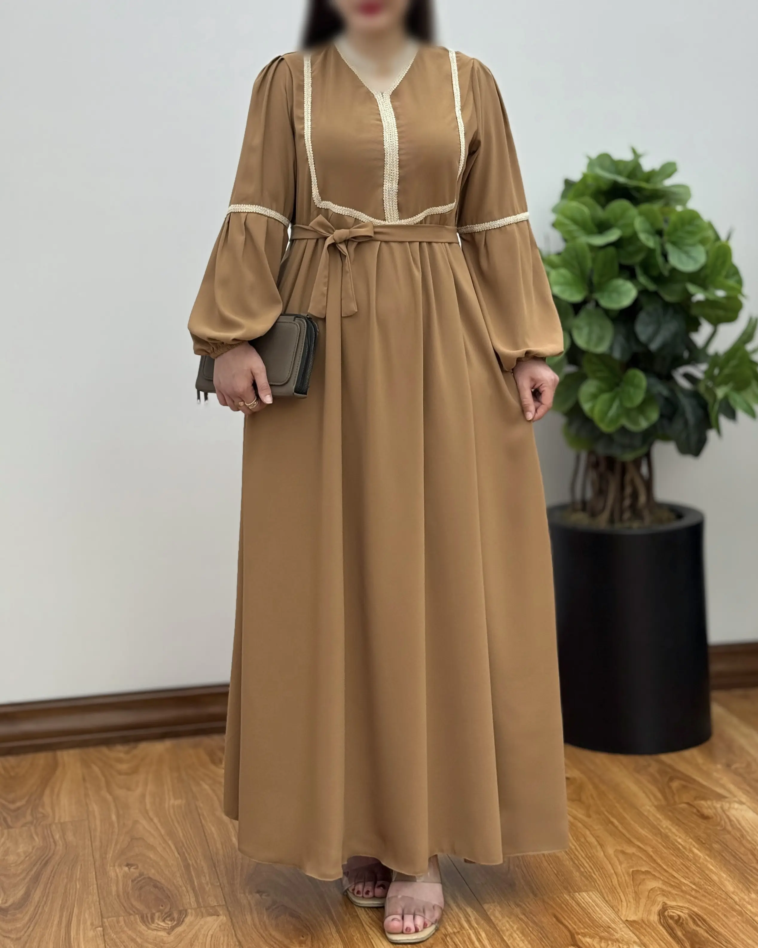 پیراهن مانتویی جلو بسته مدل محیا