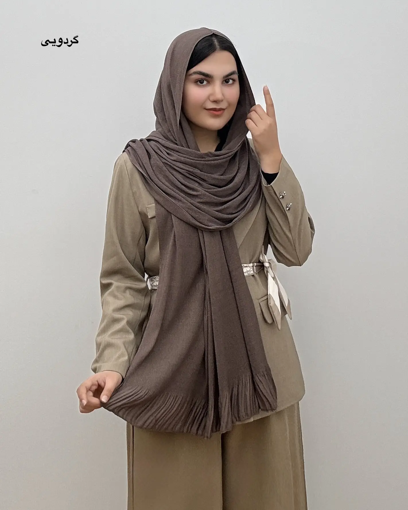 شال زنانه برشکا مدل چین دار