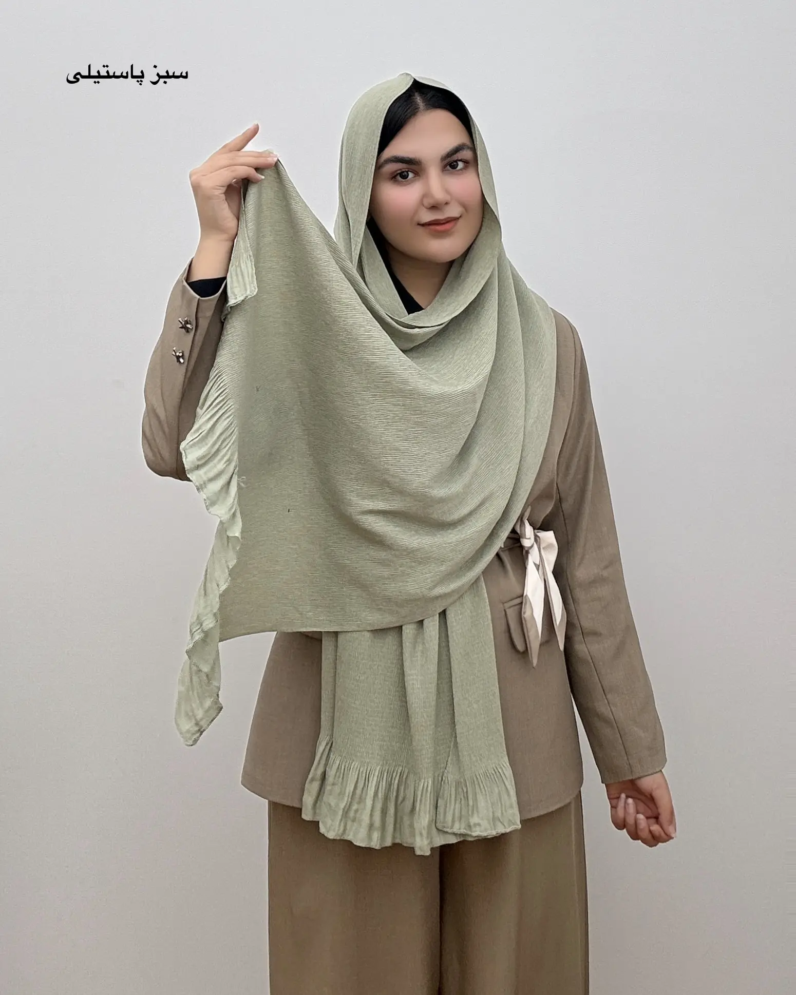 شال زنانه برشکا مدل چین دار