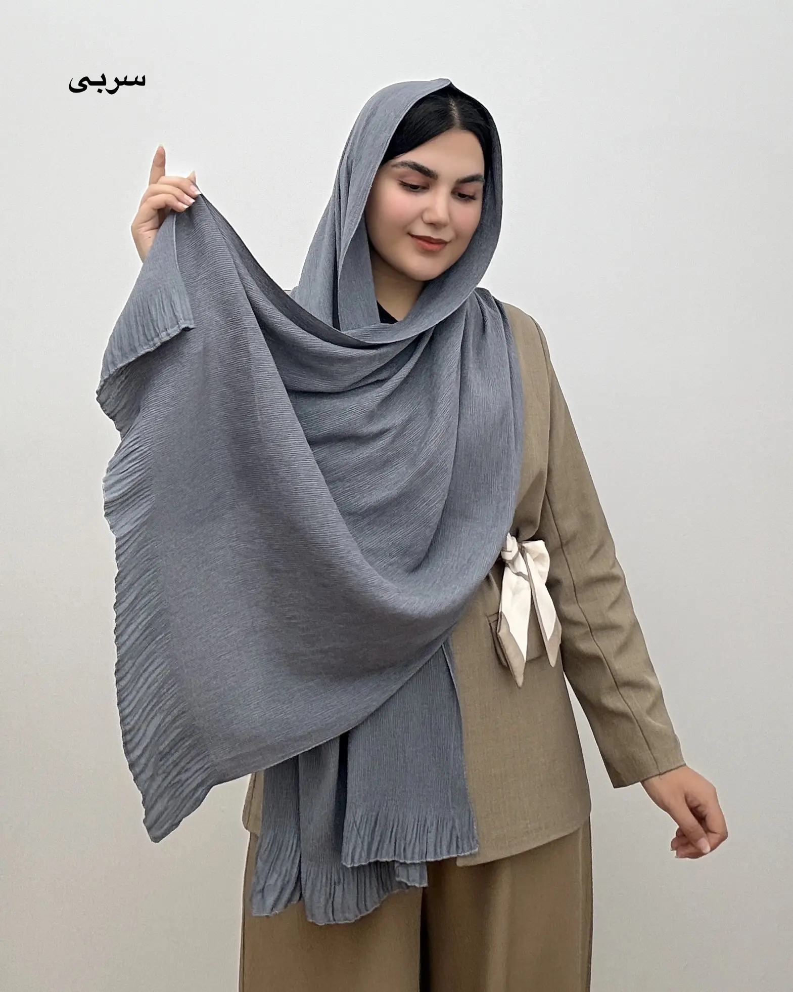 شال زنانه برشکا مدل چین دار