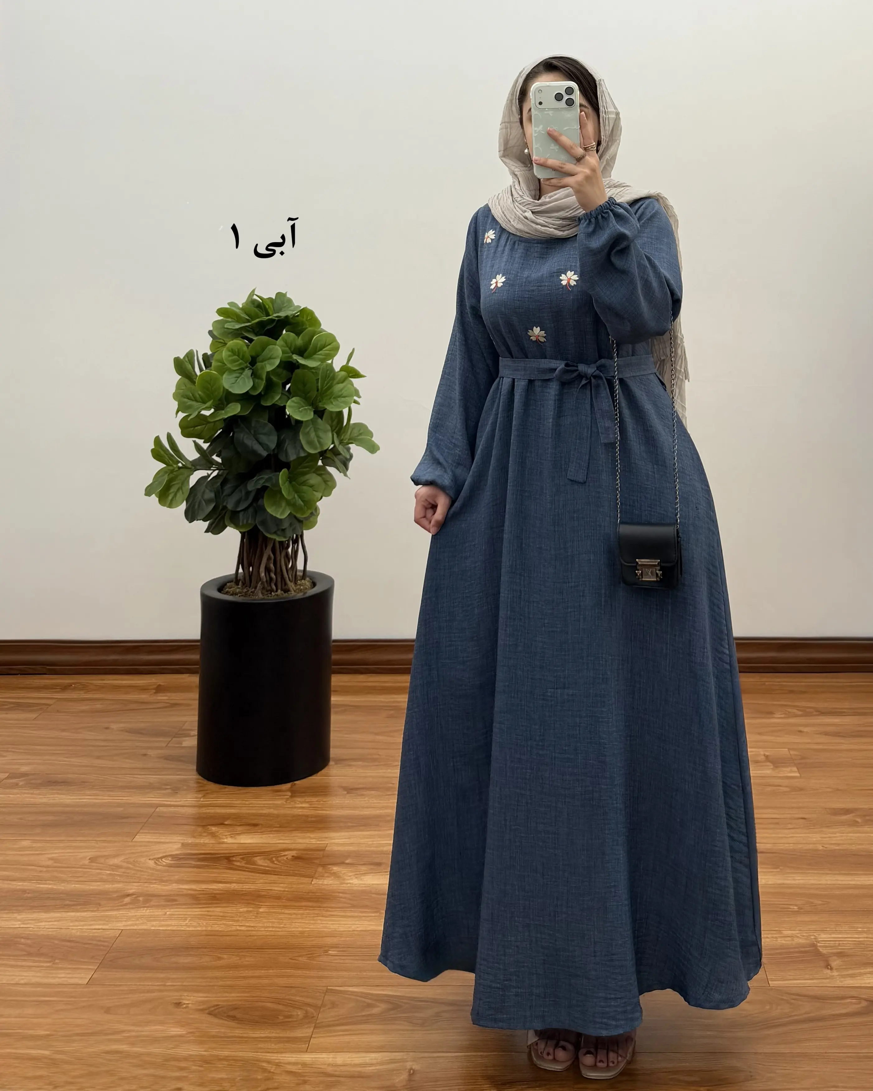 پیراهن مانتویی گلدوزی مدل تمنا(ایراددار)