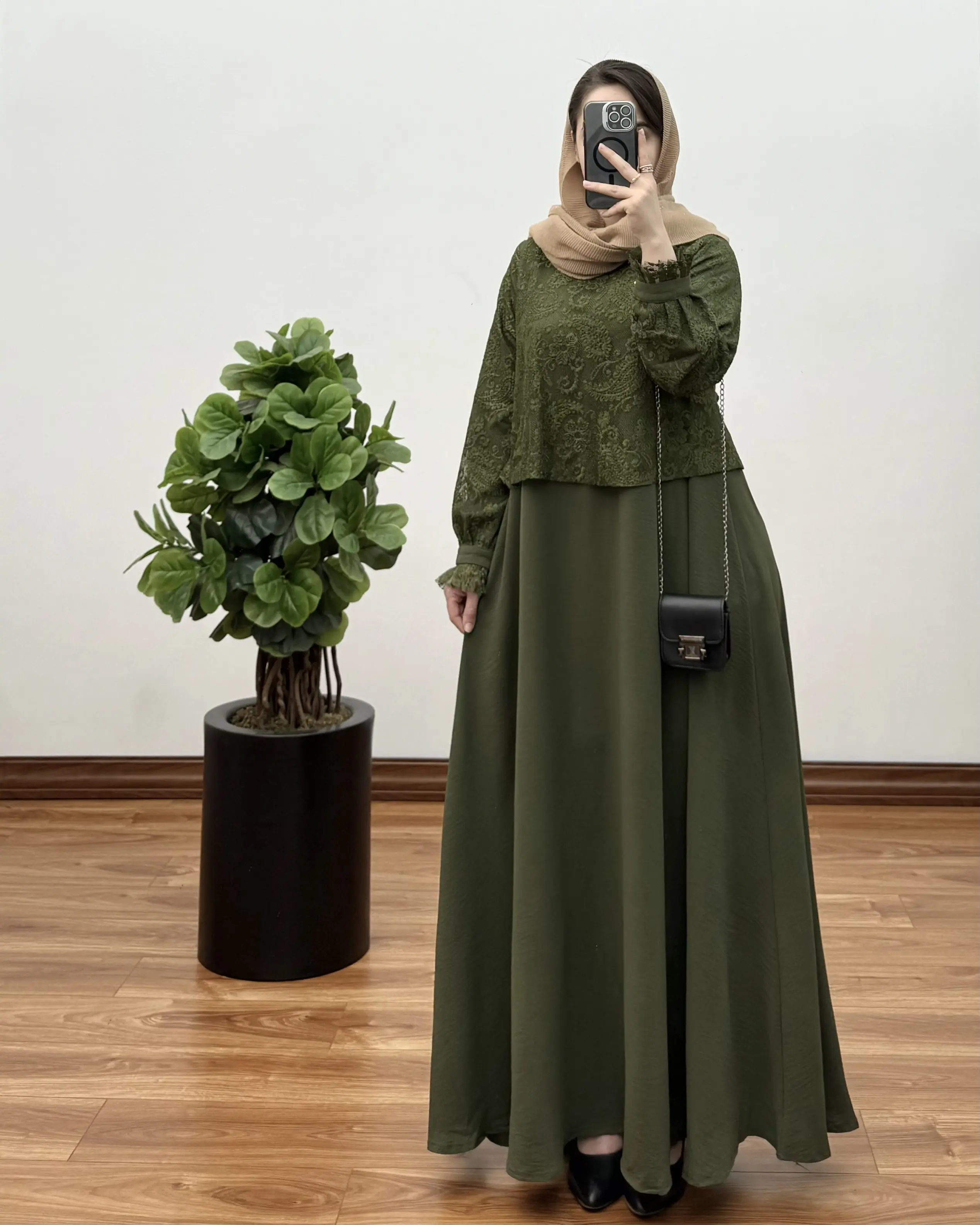 پیراهن مانتویی تمام کلوش مهیاس