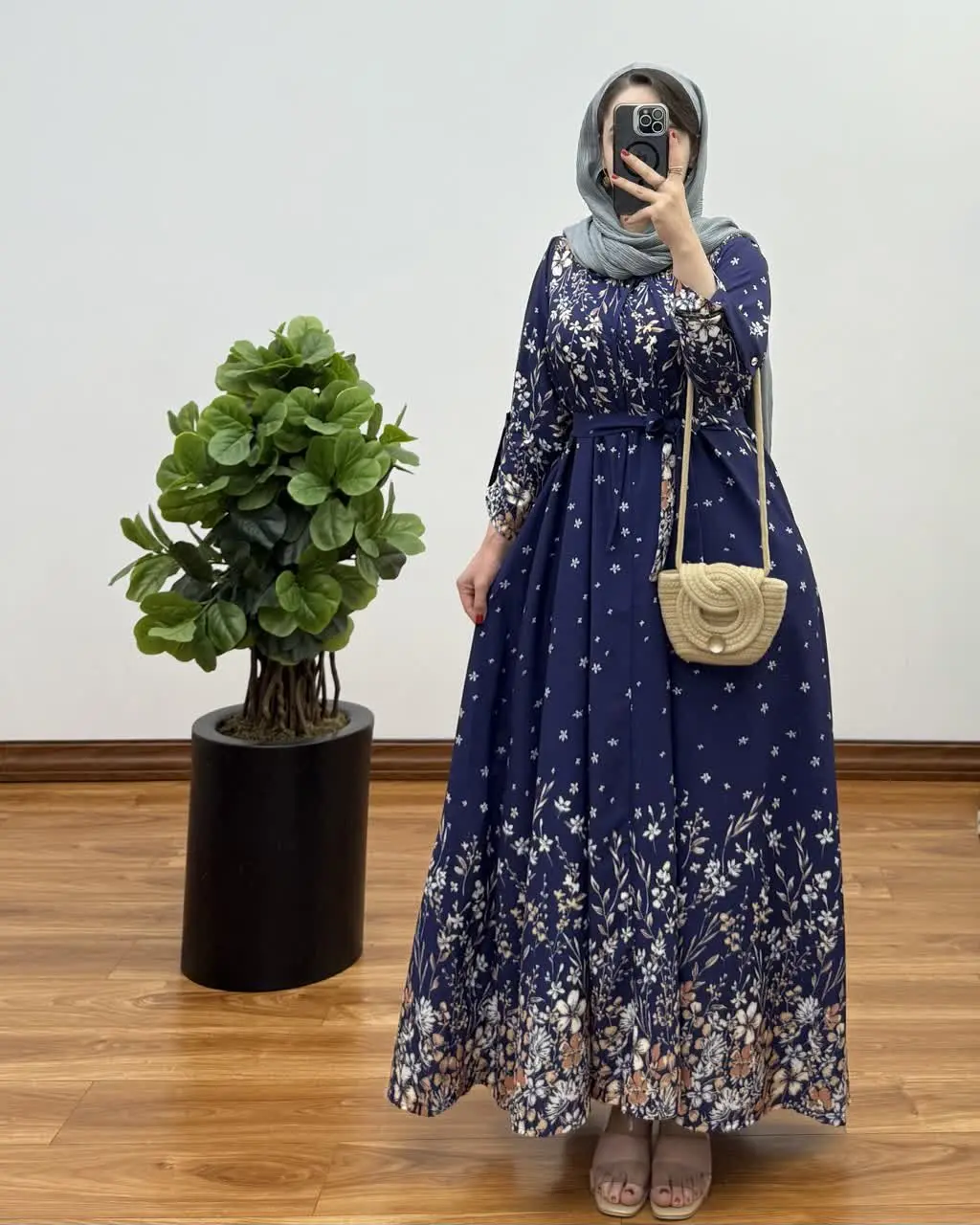 پیراهن ایتالیایی فری سایز نیلوفر