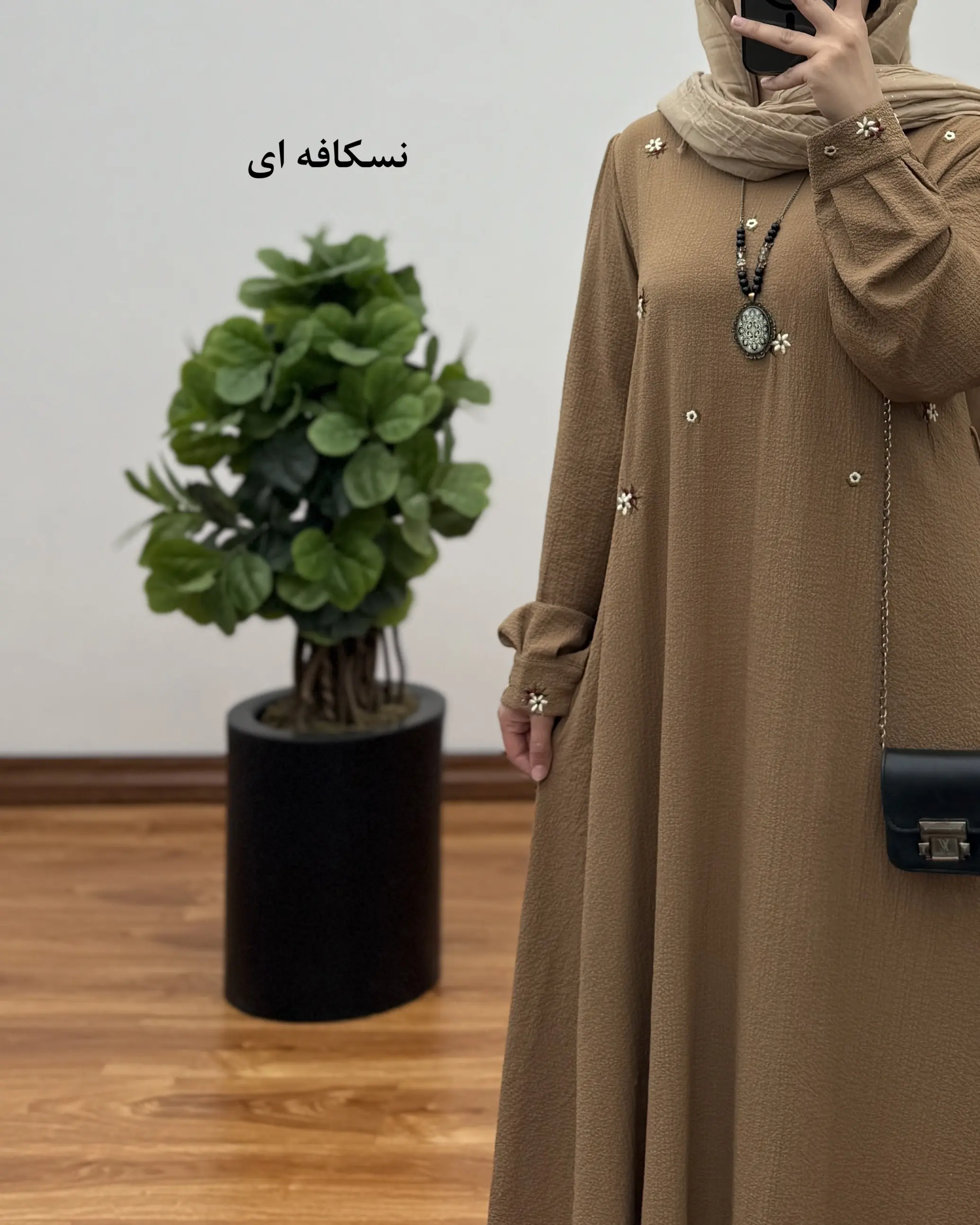 پیراهن مانتویی بلند پفکی مدل راحیل