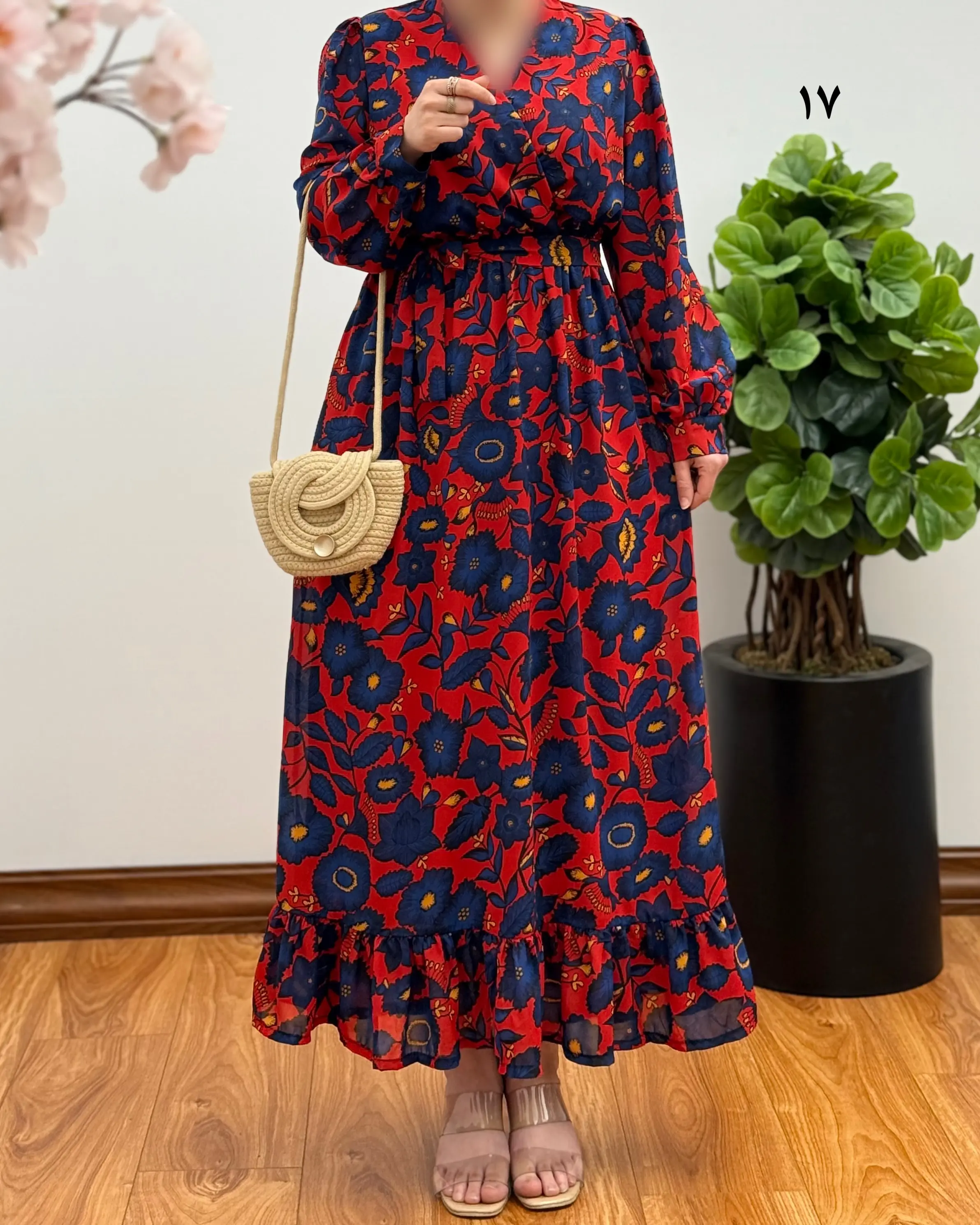 پیراهن مجلسی حریر مدل کاملیا