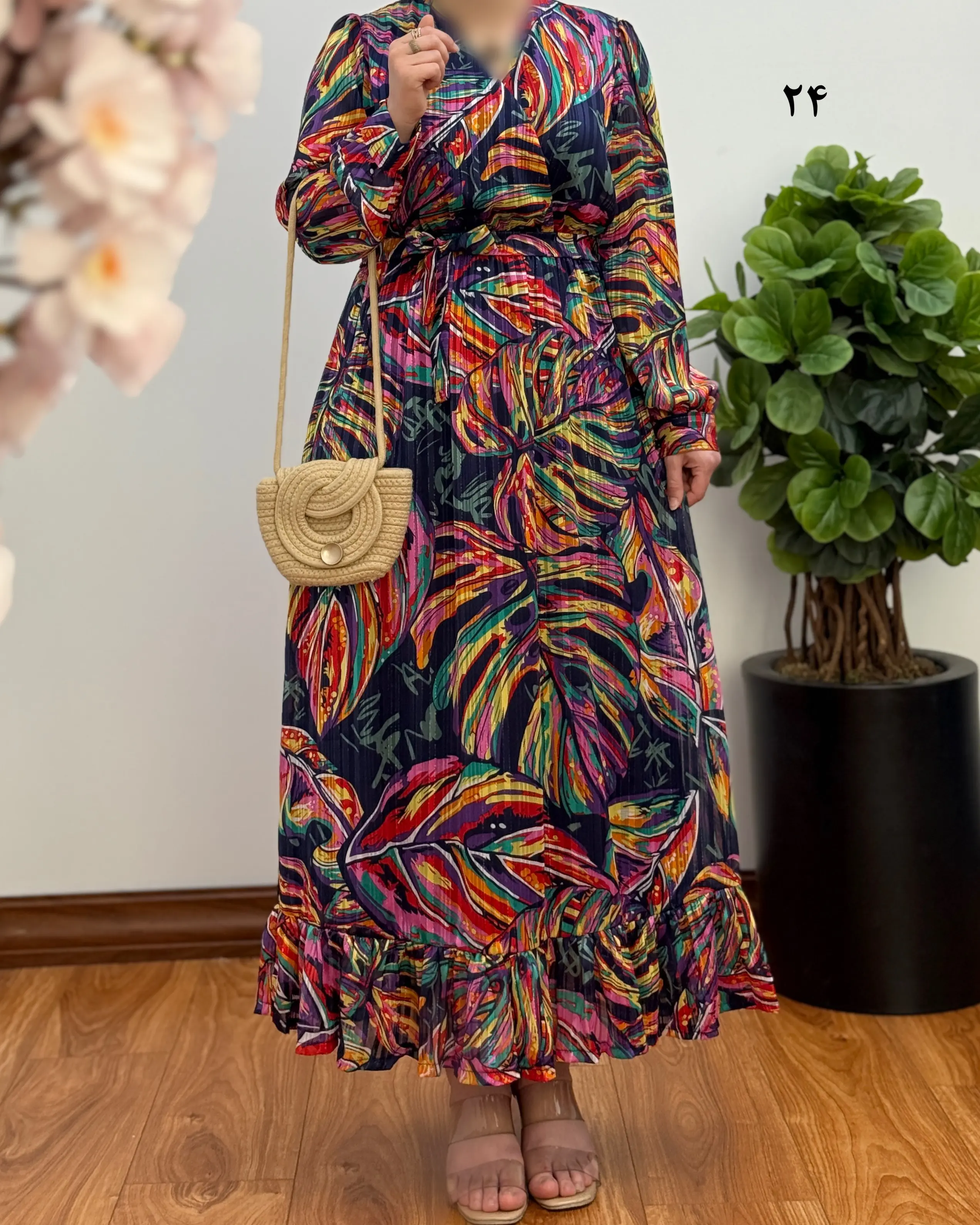 پیراهن مجلسی حریر مدل کاملیا