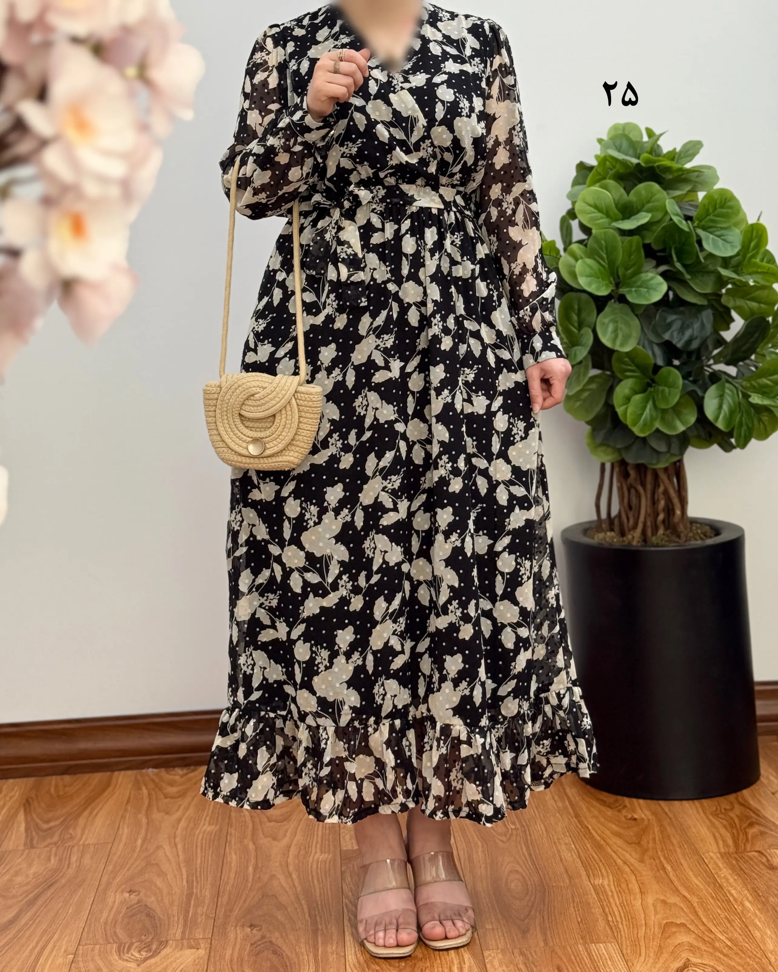 پیراهن مجلسی حریر مدل کاملیا