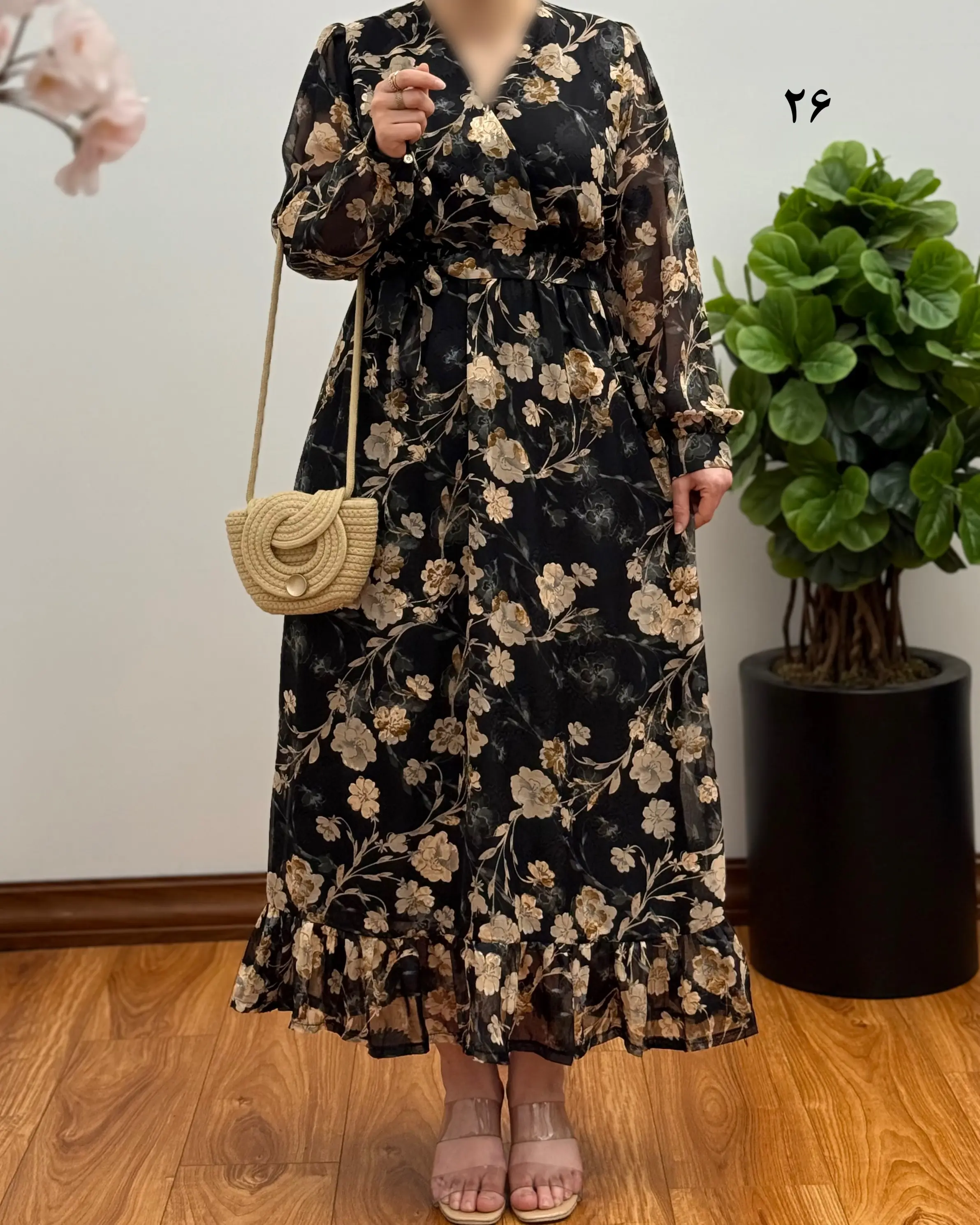 پیراهن مجلسی حریر مدل کاملیا