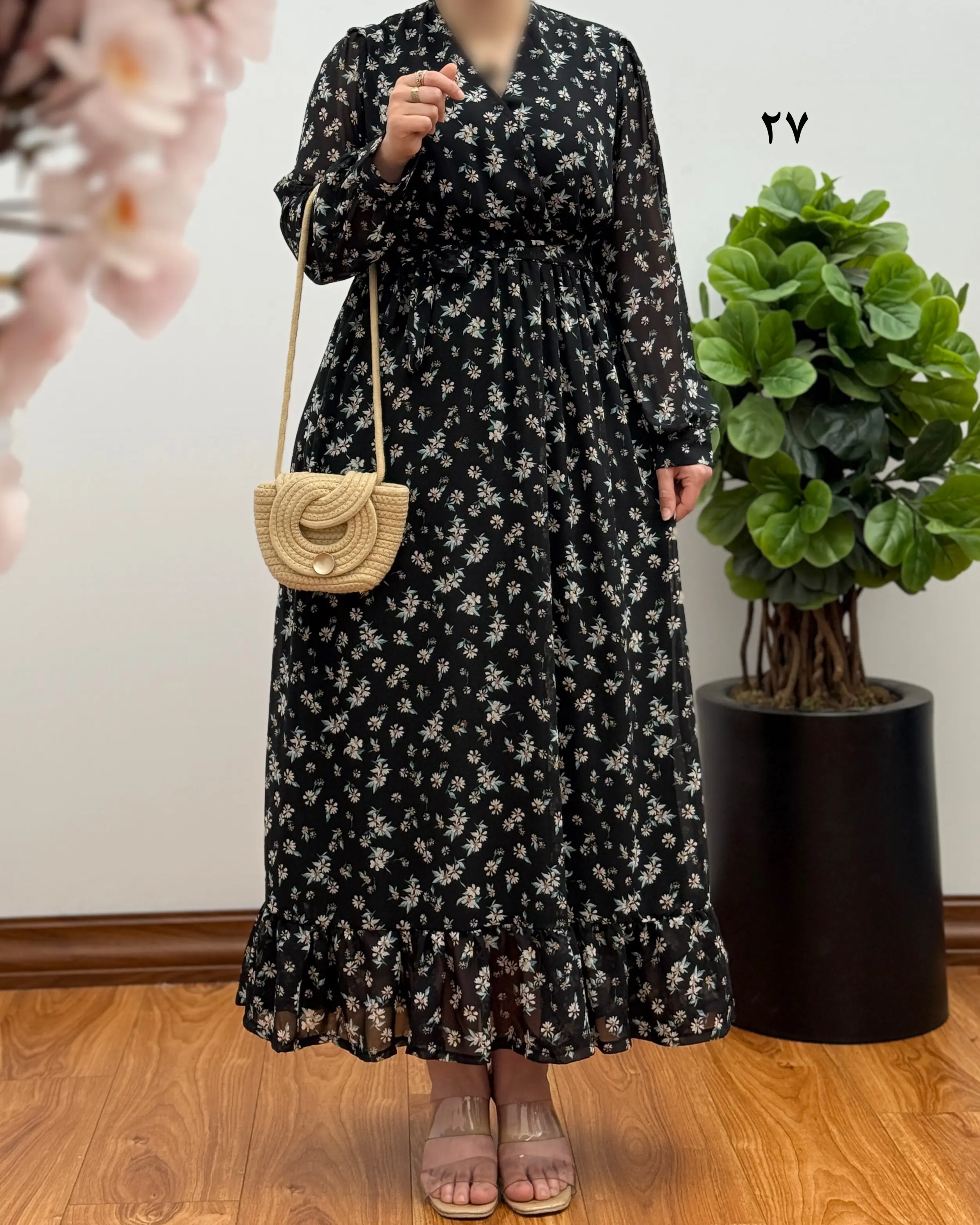 پیراهن مجلسی حریر مدل کاملیا