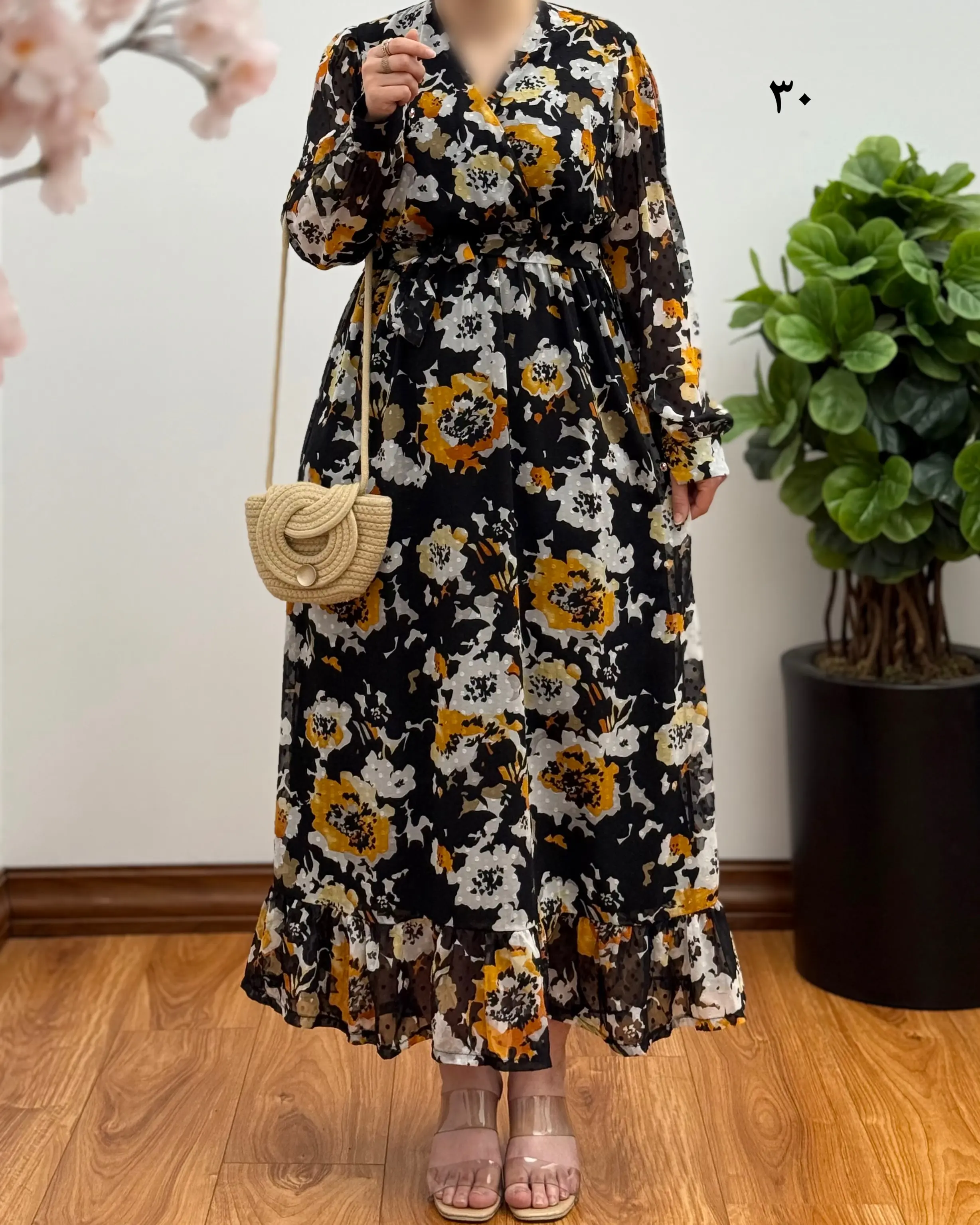 پیراهن مجلسی حریر مدل کاملیا