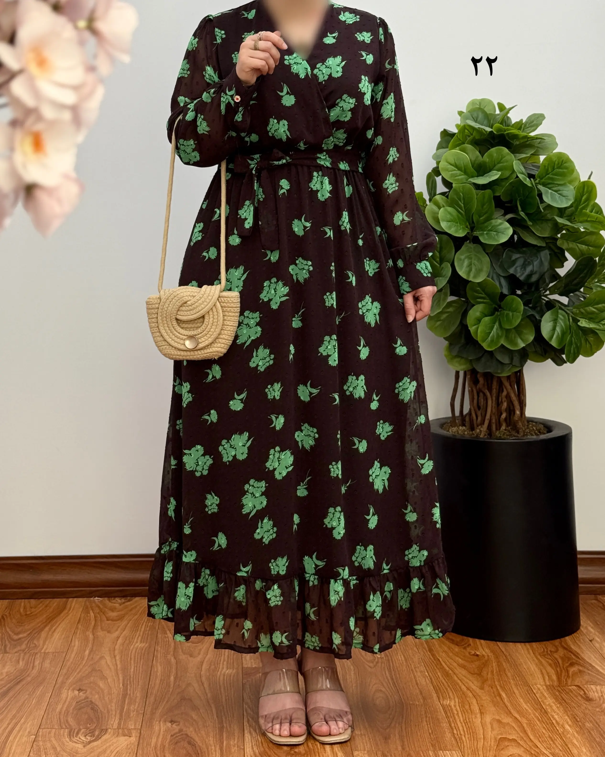 پیراهن مجلسی حریر مدل کاملیا