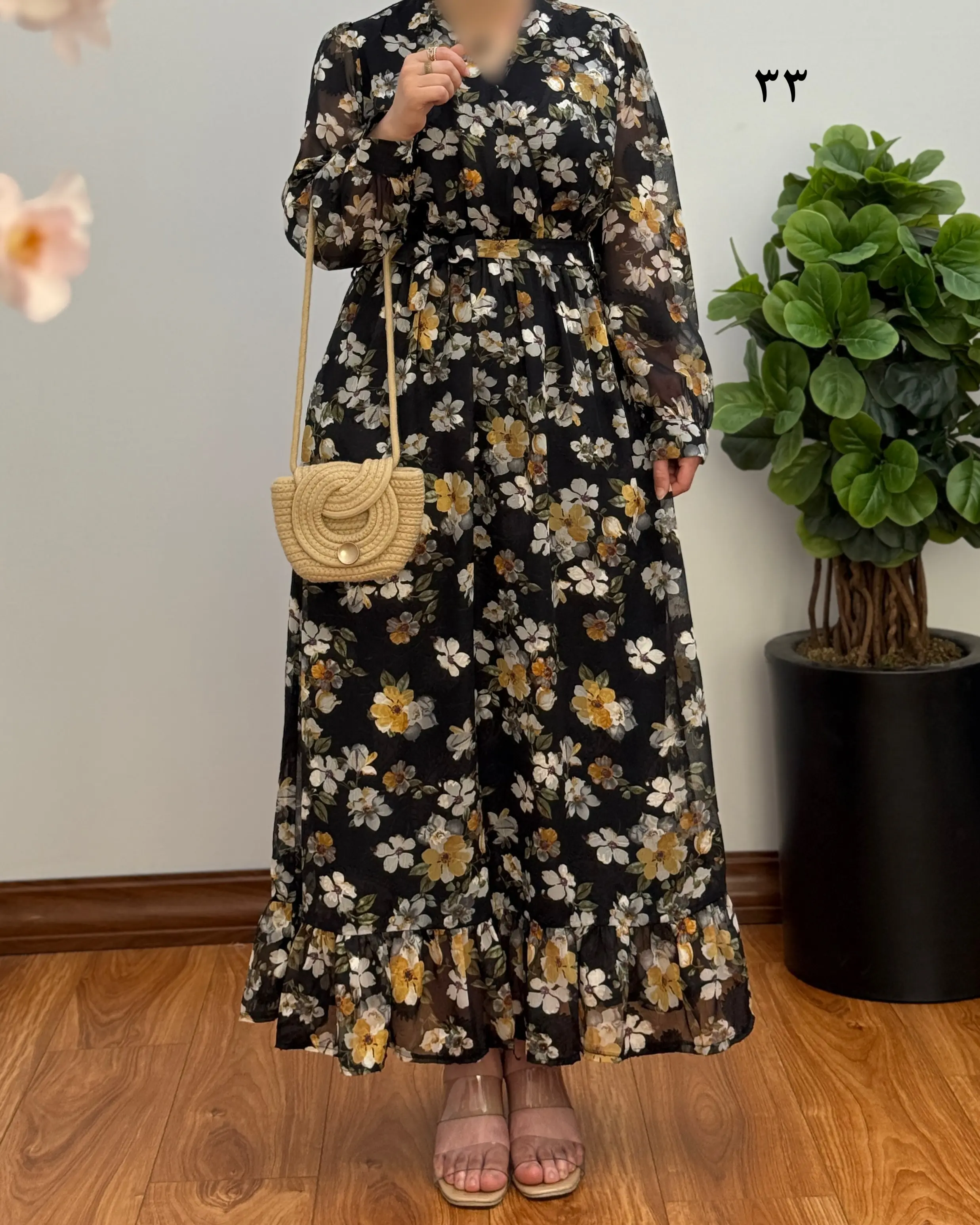 پیراهن مجلسی حریر مدل کاملیا