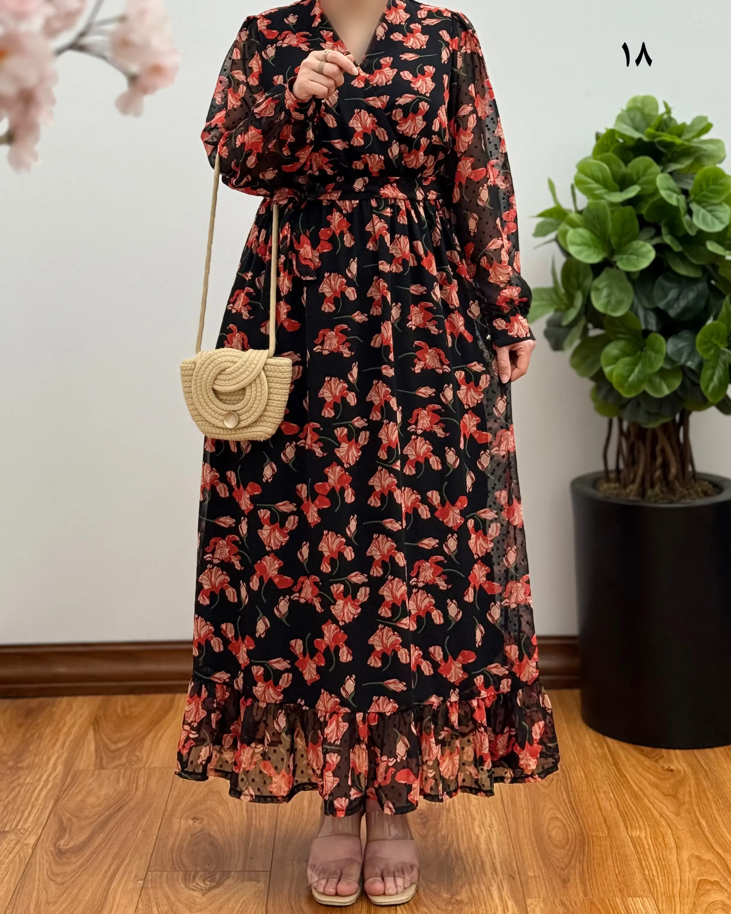 پیراهن مجلسی حریر مدل کاملیا