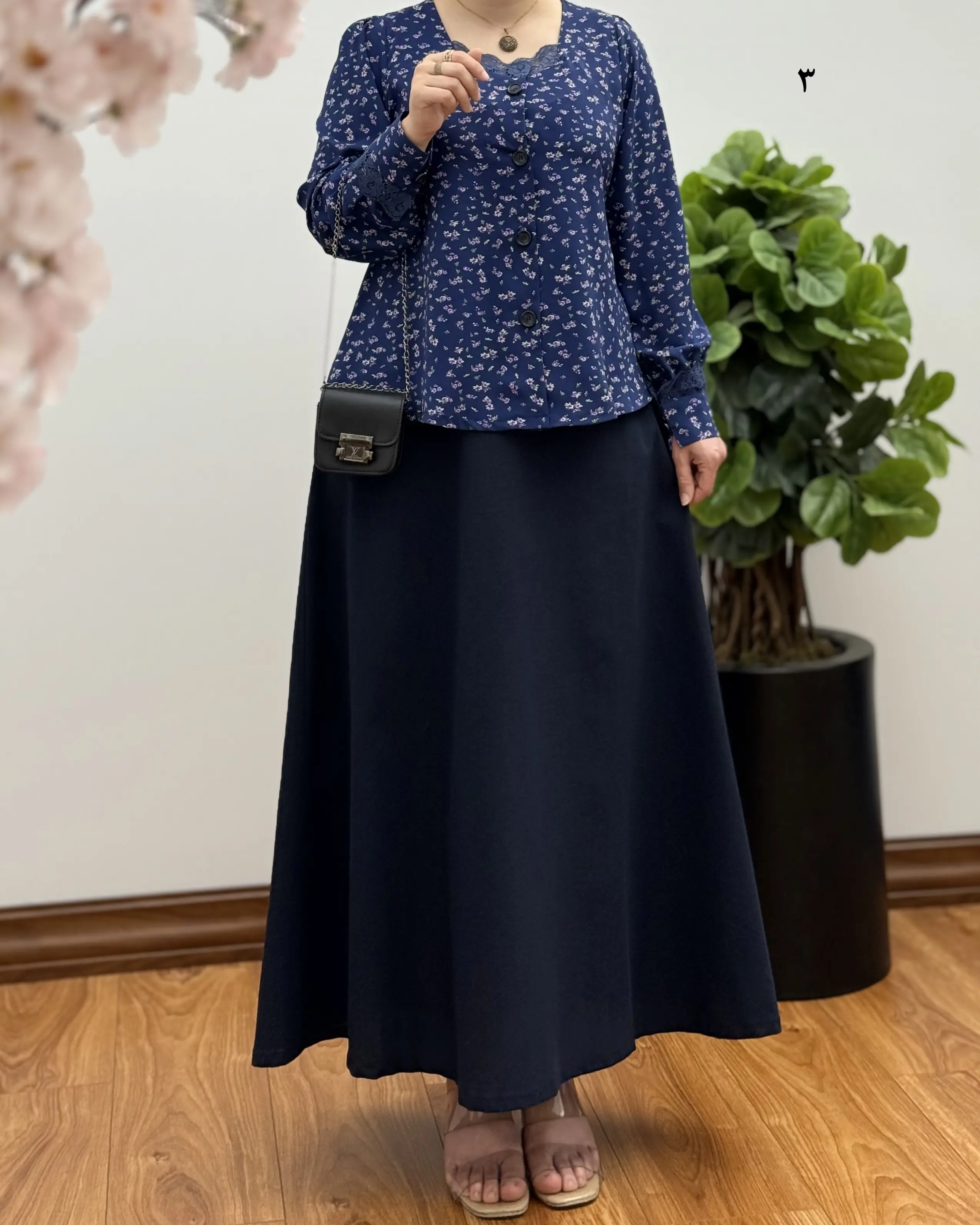 ست شومیز دامن دخترانه مزونی مدل الیزه