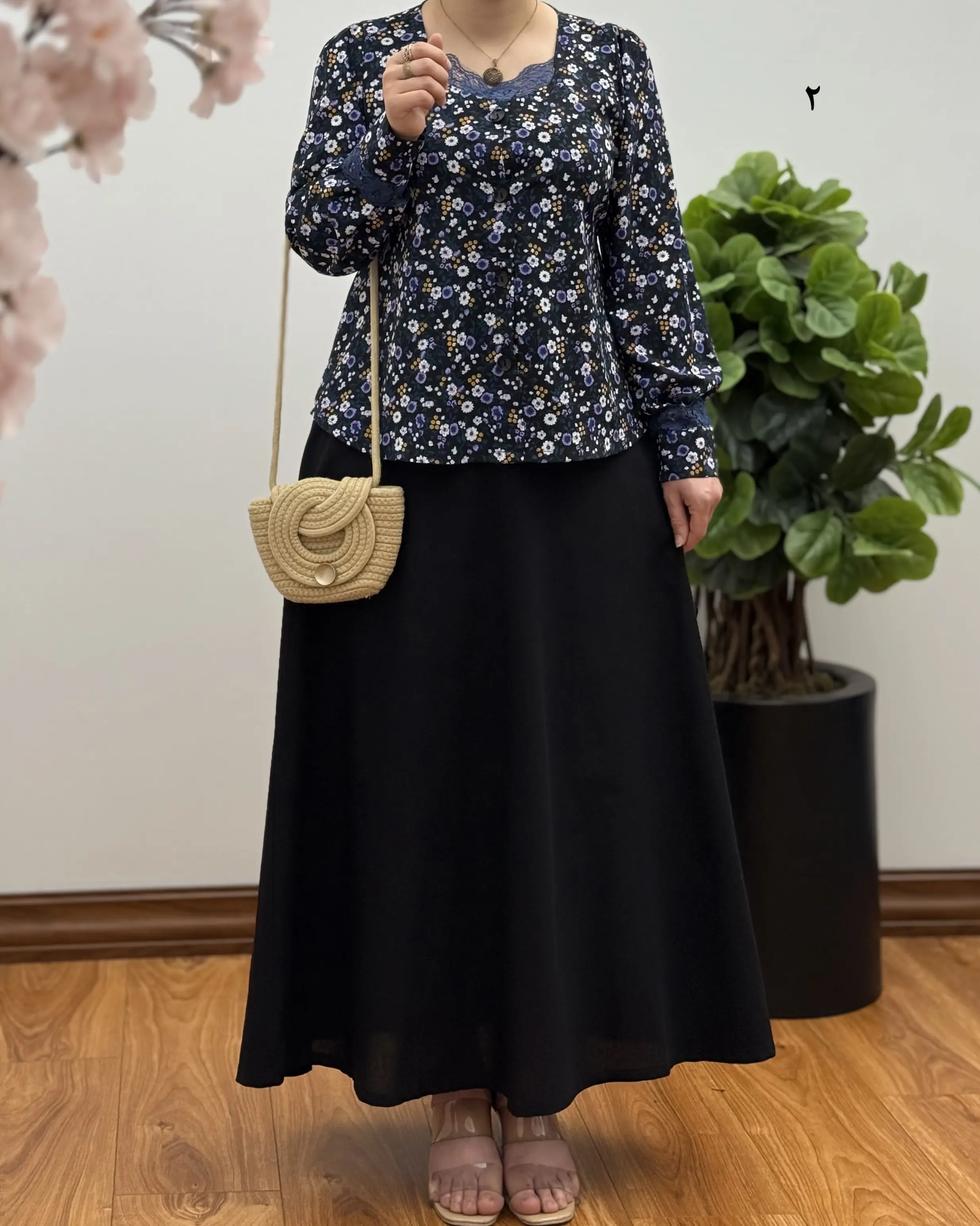 ست شومیز دامن دخترانه مزونی مدل الیزه