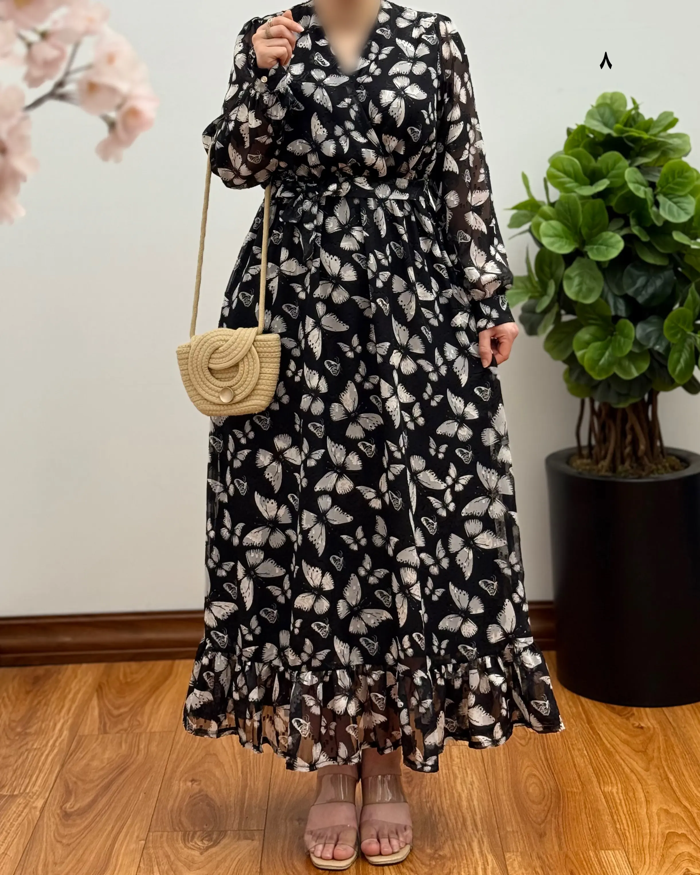 پیراهن مجلسی حریر مدل کاملیا