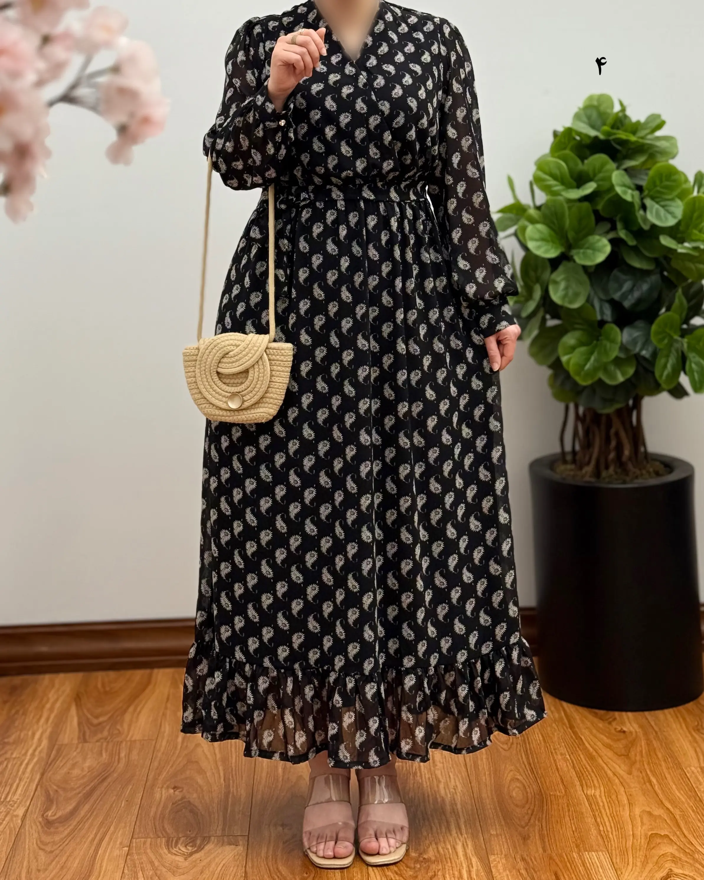 پیراهن مجلسی حریر مدل کاملیا