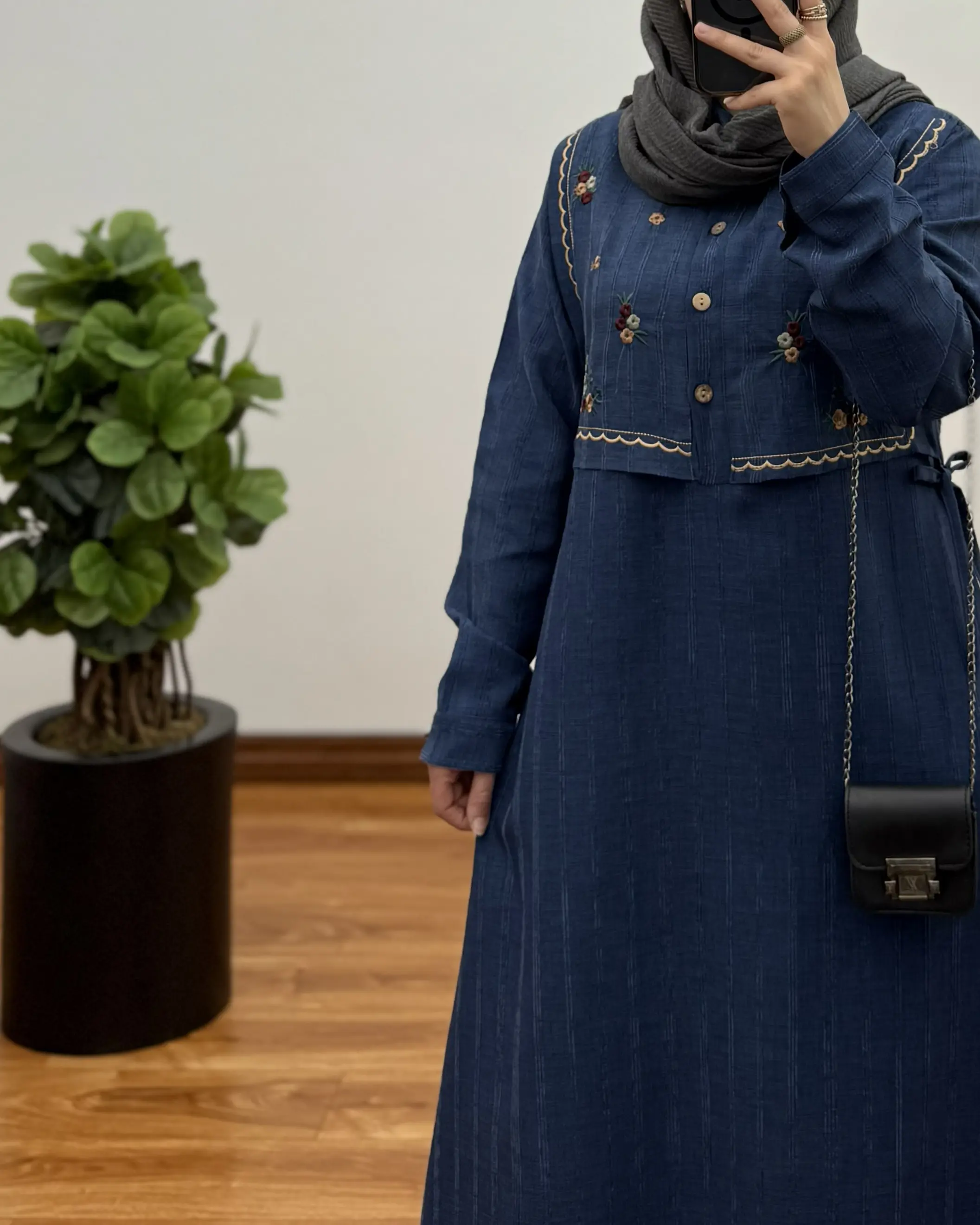 پیراهن مانتویی بلند ژاکارد مدل نیلی