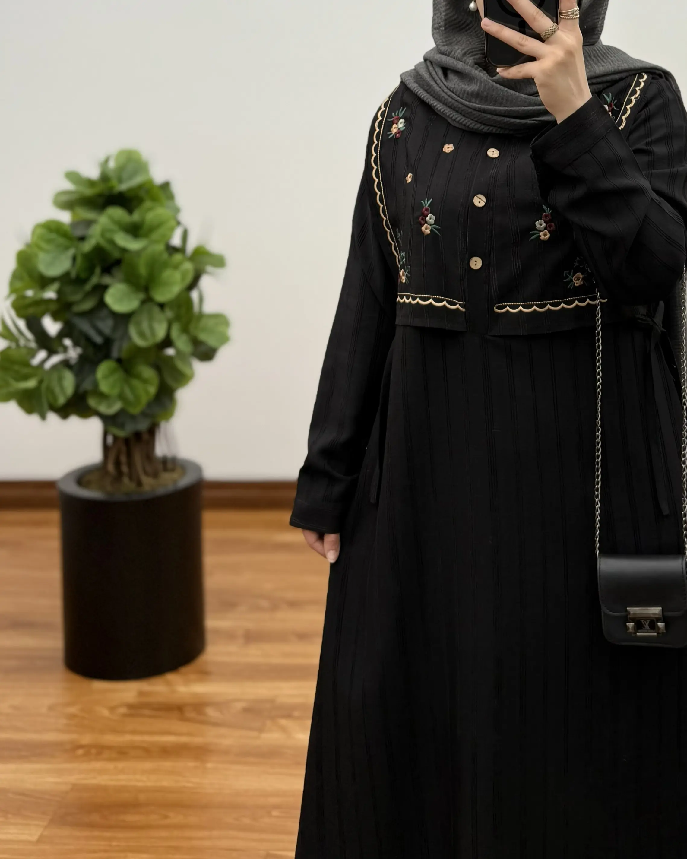 پیراهن مانتویی بلند ژاکارد مدل نیلی