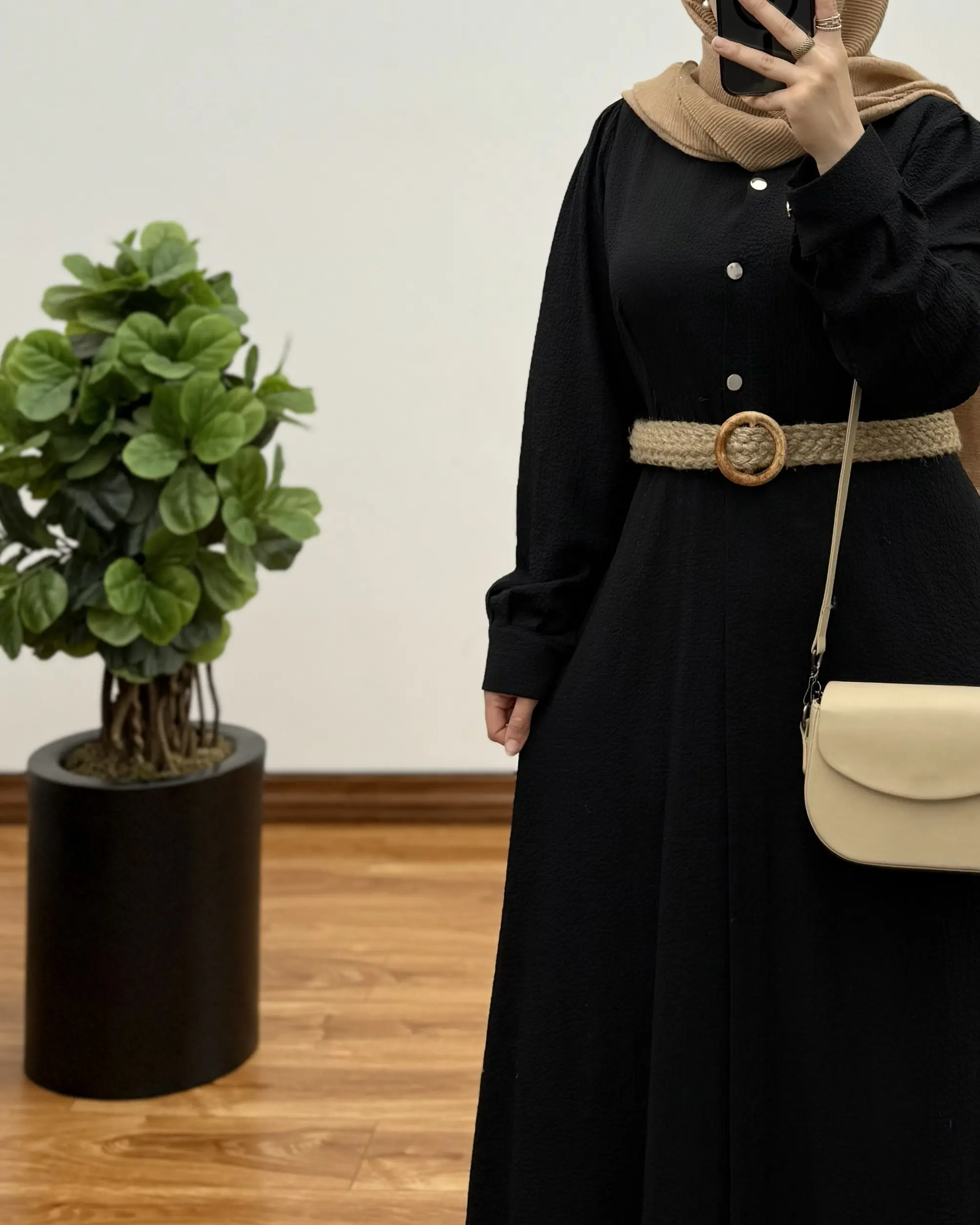 پیراهن مانتویی پفکی بلند مدل طلا