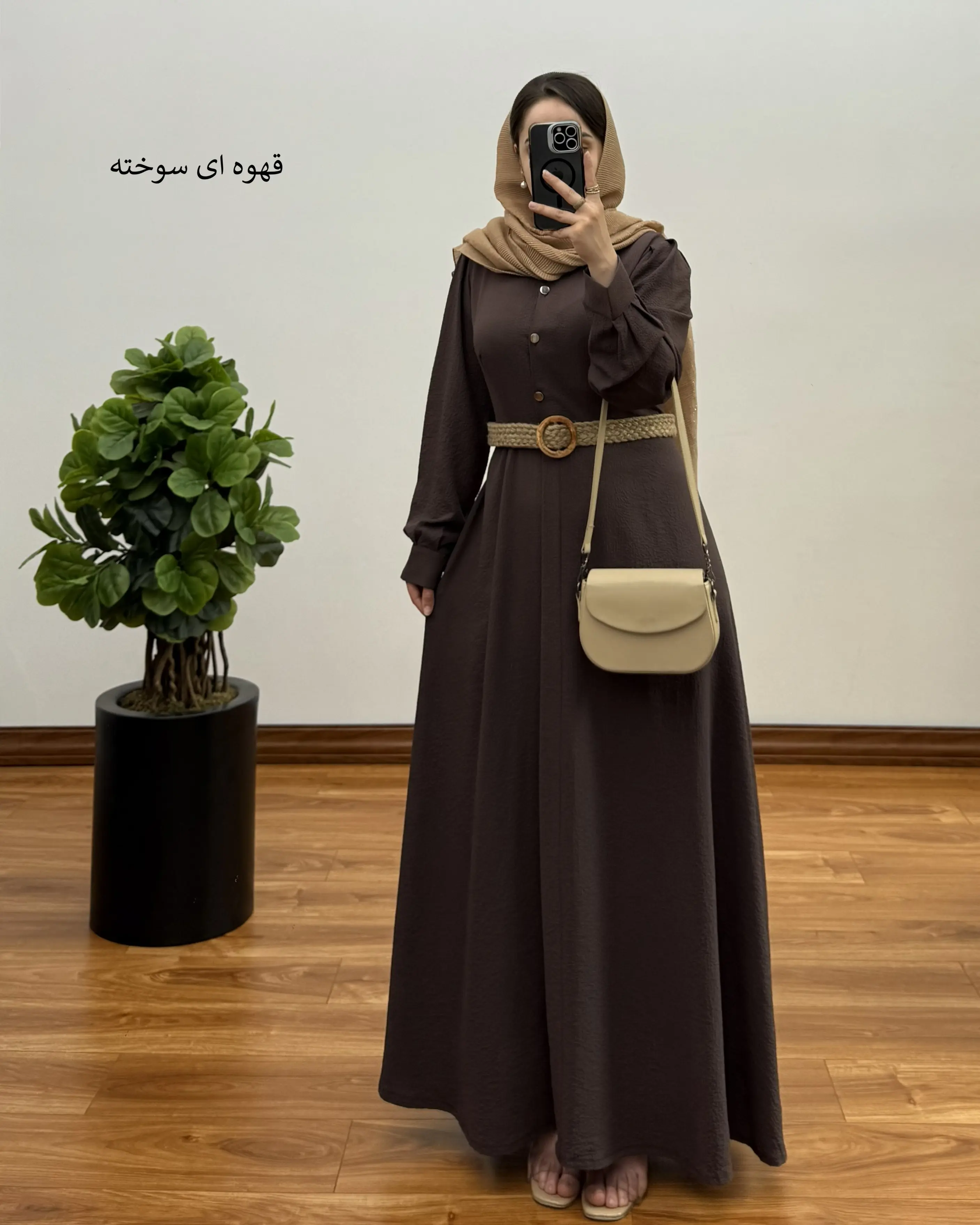 پیراهن مانتویی پفکی بلند مدل طلا