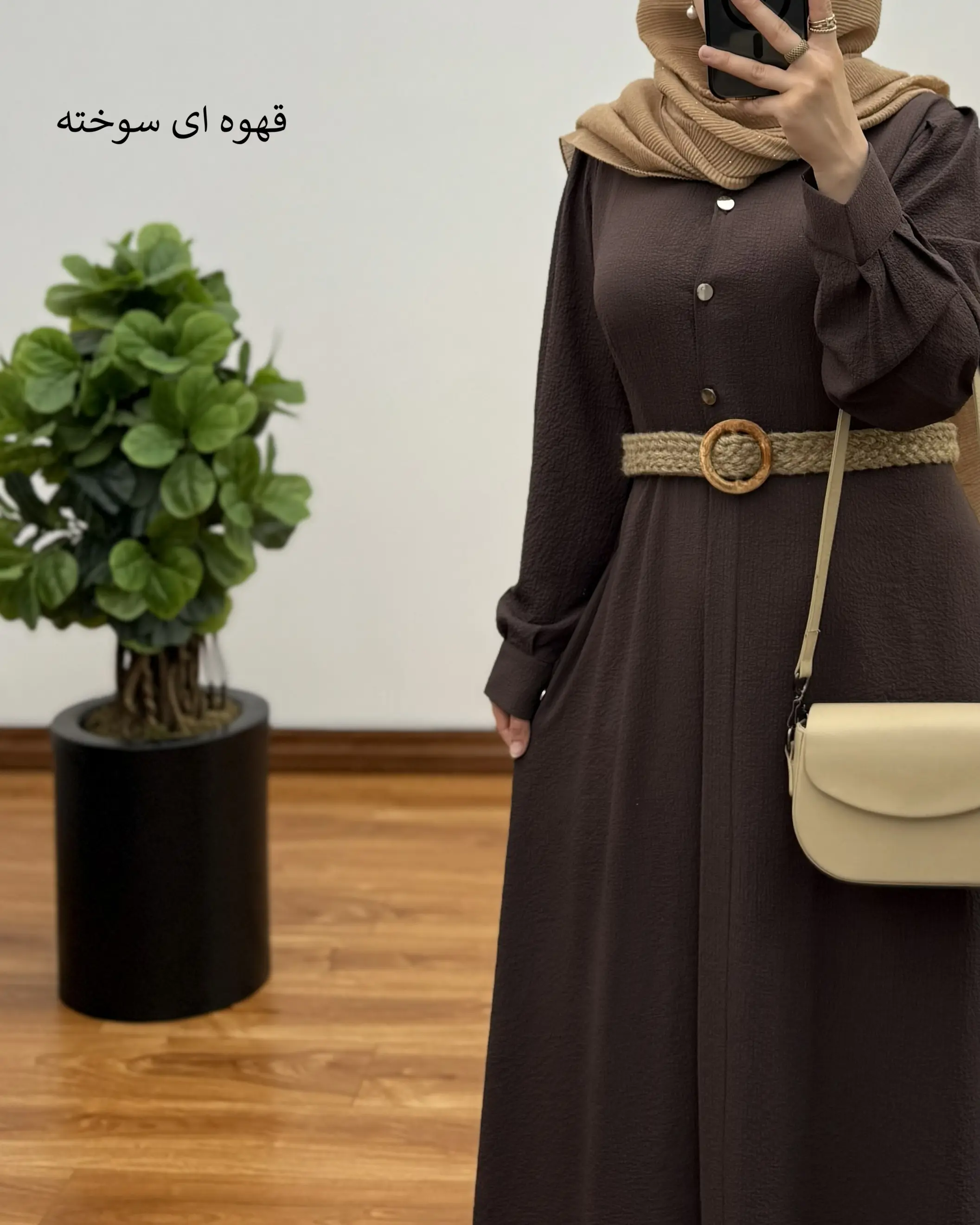 پیراهن مانتویی پفکی بلند مدل طلا