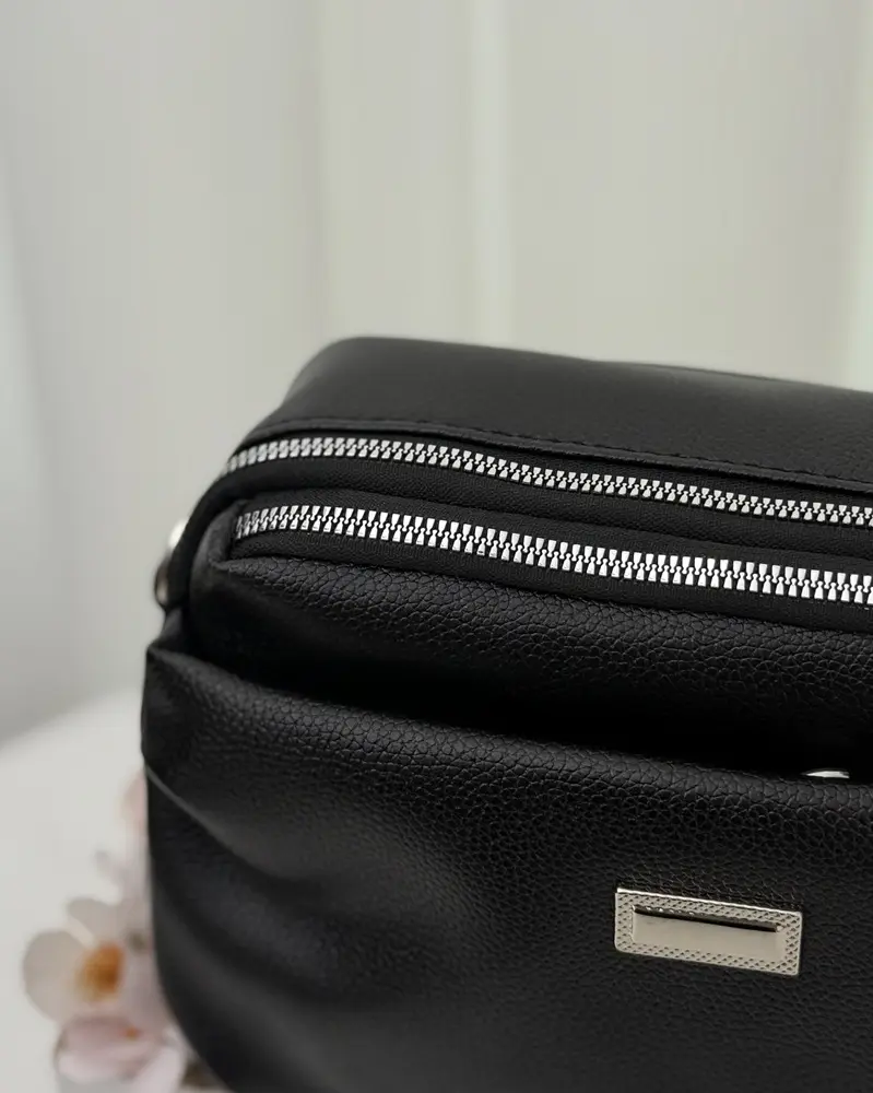 کیف چرم مشکی زنانه کد 1377